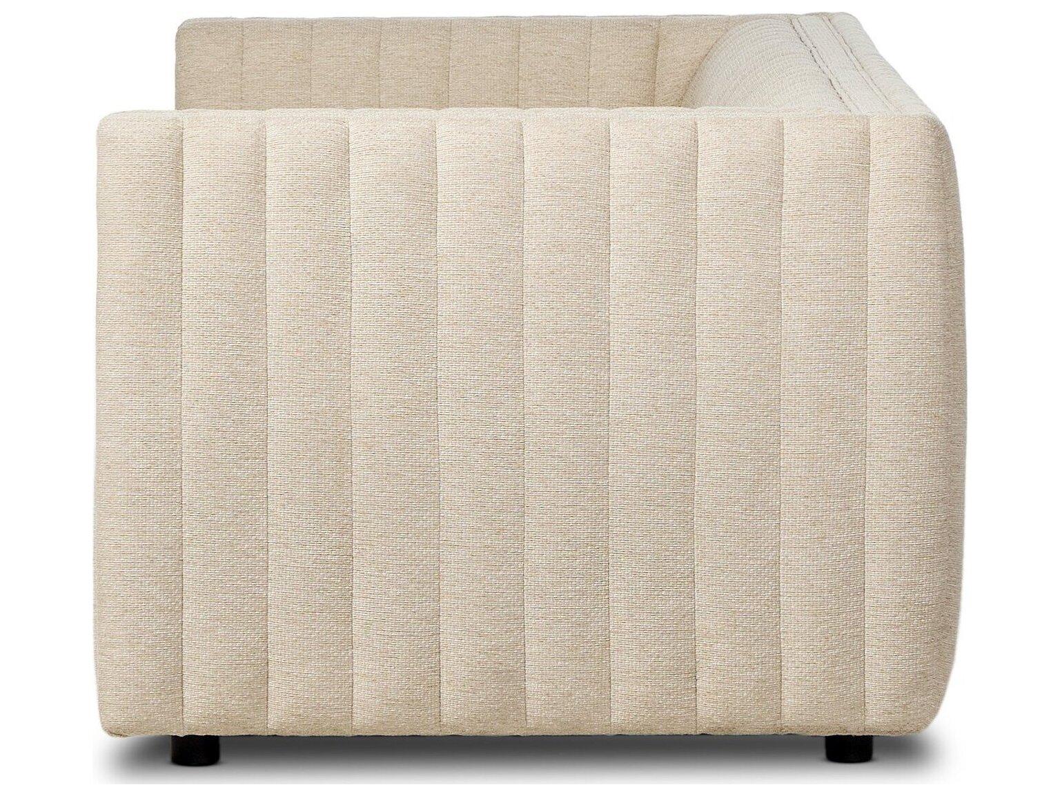 Four Hands Outdoor Solano Augustine Fabric Cushion 97" Sofa in Casa Cream