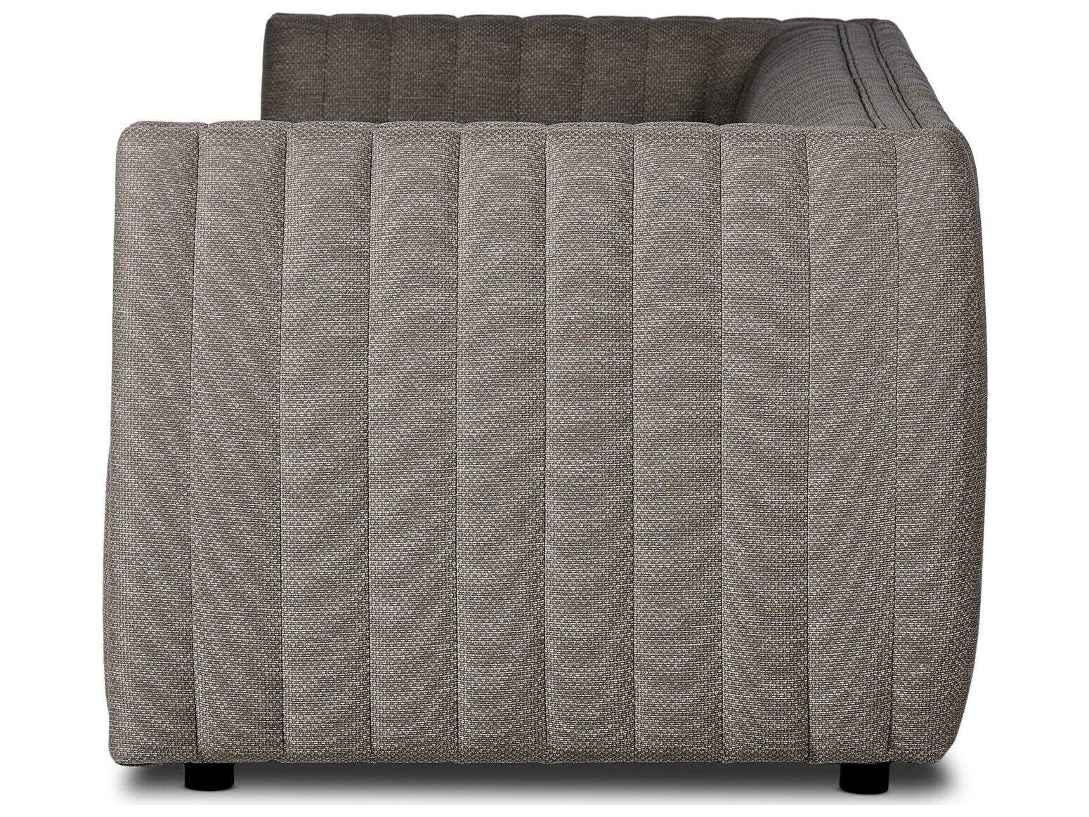 Four Hands Outdoor Solano Augustine Fabric Cushion 97" Sofa in Casa Grey