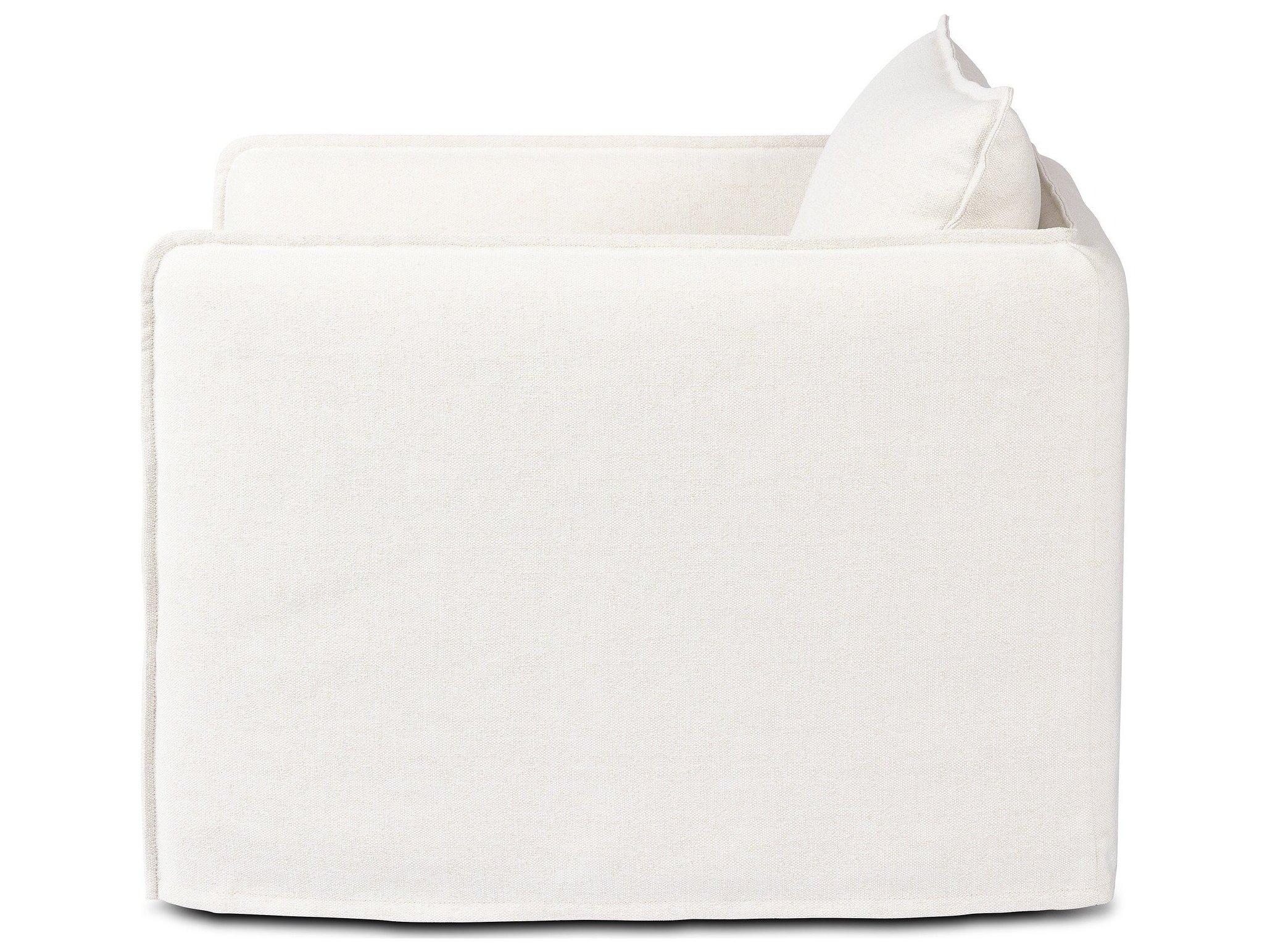 Four Hands Outdoor Westgate Andre Polypropylene Cushion Swivel Lounge Chair in Alessi Linen