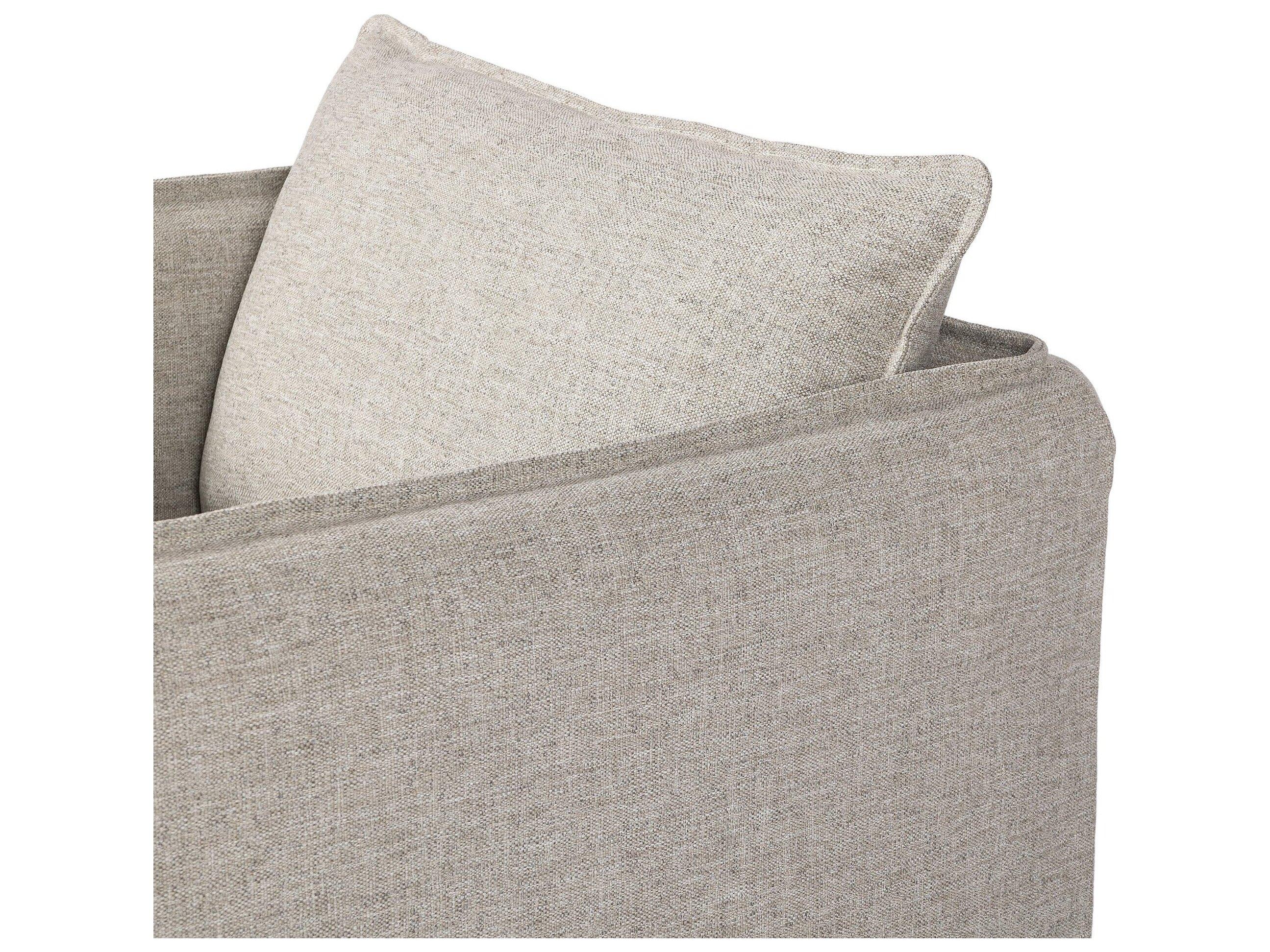 Four Hands Outdoor Westgate Andre Polypropylene Cushion Swivel  Lounge Chair in Alessi Slate