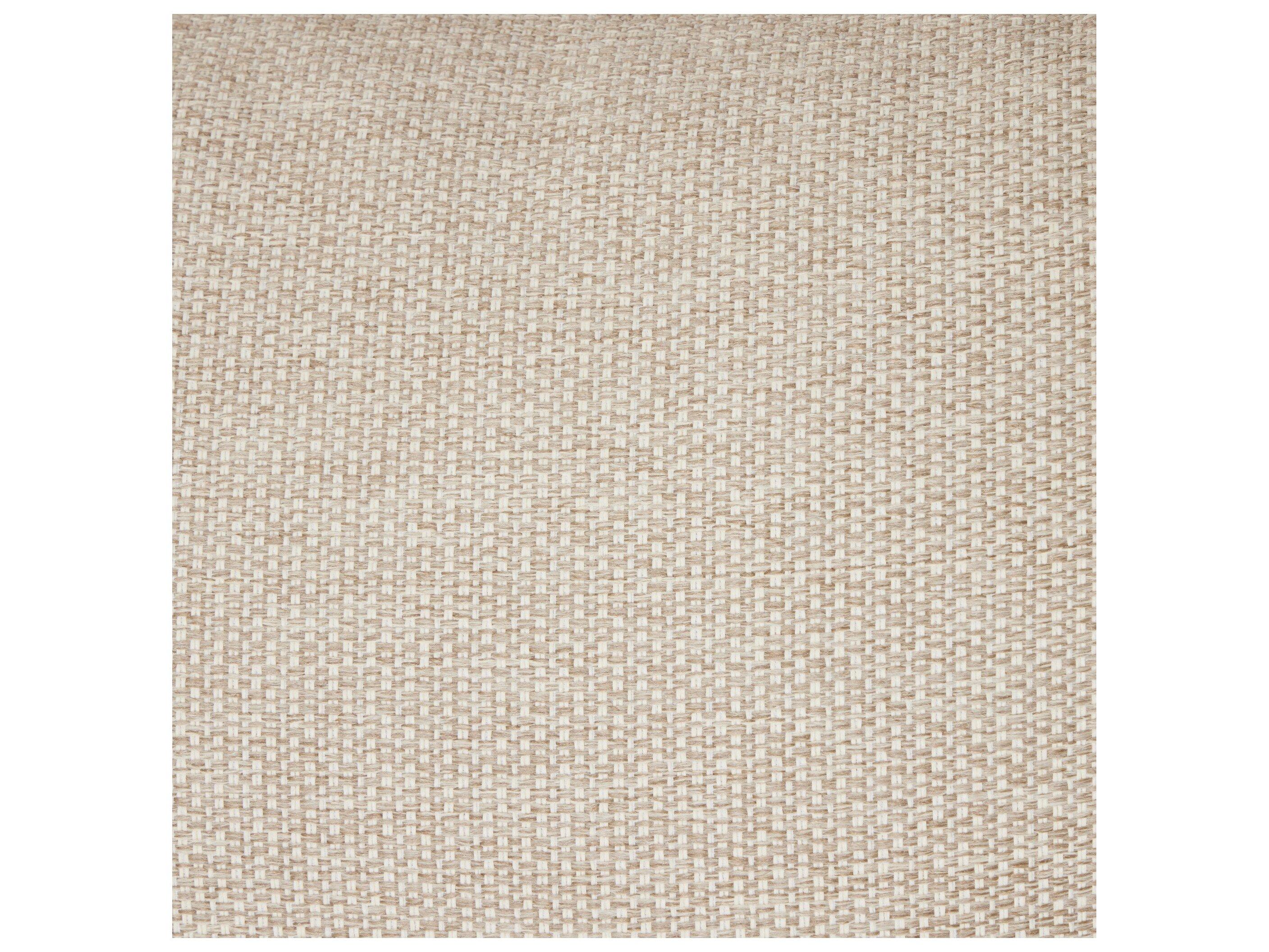 Four Hands Outdoor Solano White Aluminum / Ivory Rope Swivel Lounge Chair with Faye Sand Cushion