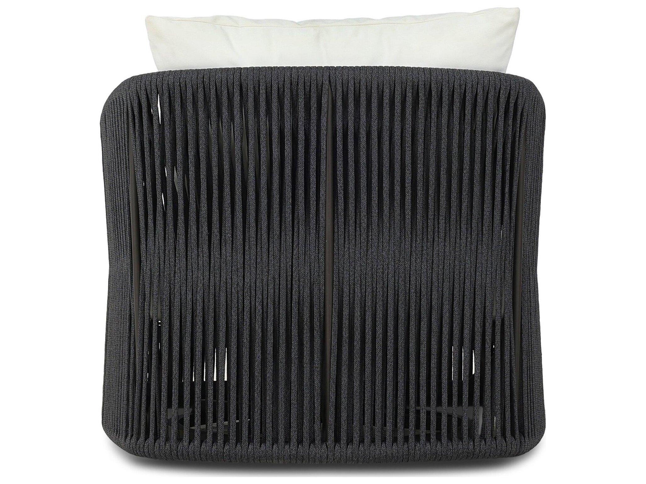 Four Hands Outdoor Solano Porto Bronze Aluminum Cushion Swivel Lounge Chair in Arashi Salt