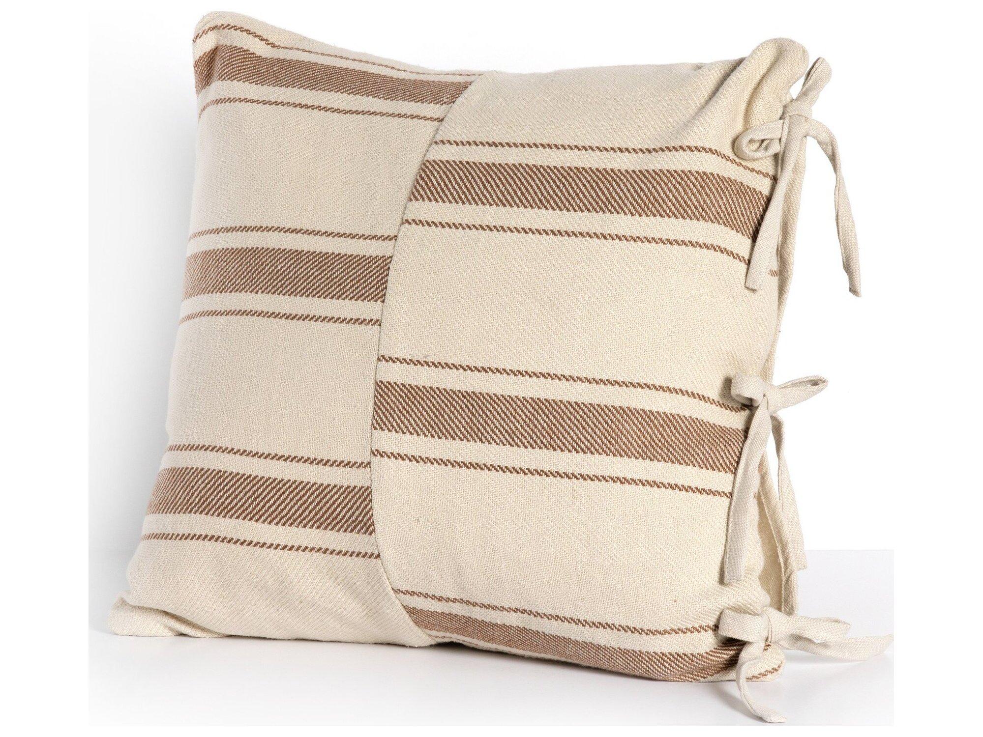 Four Hands Outdoor Willow Patterned Gold Stripe Pillow