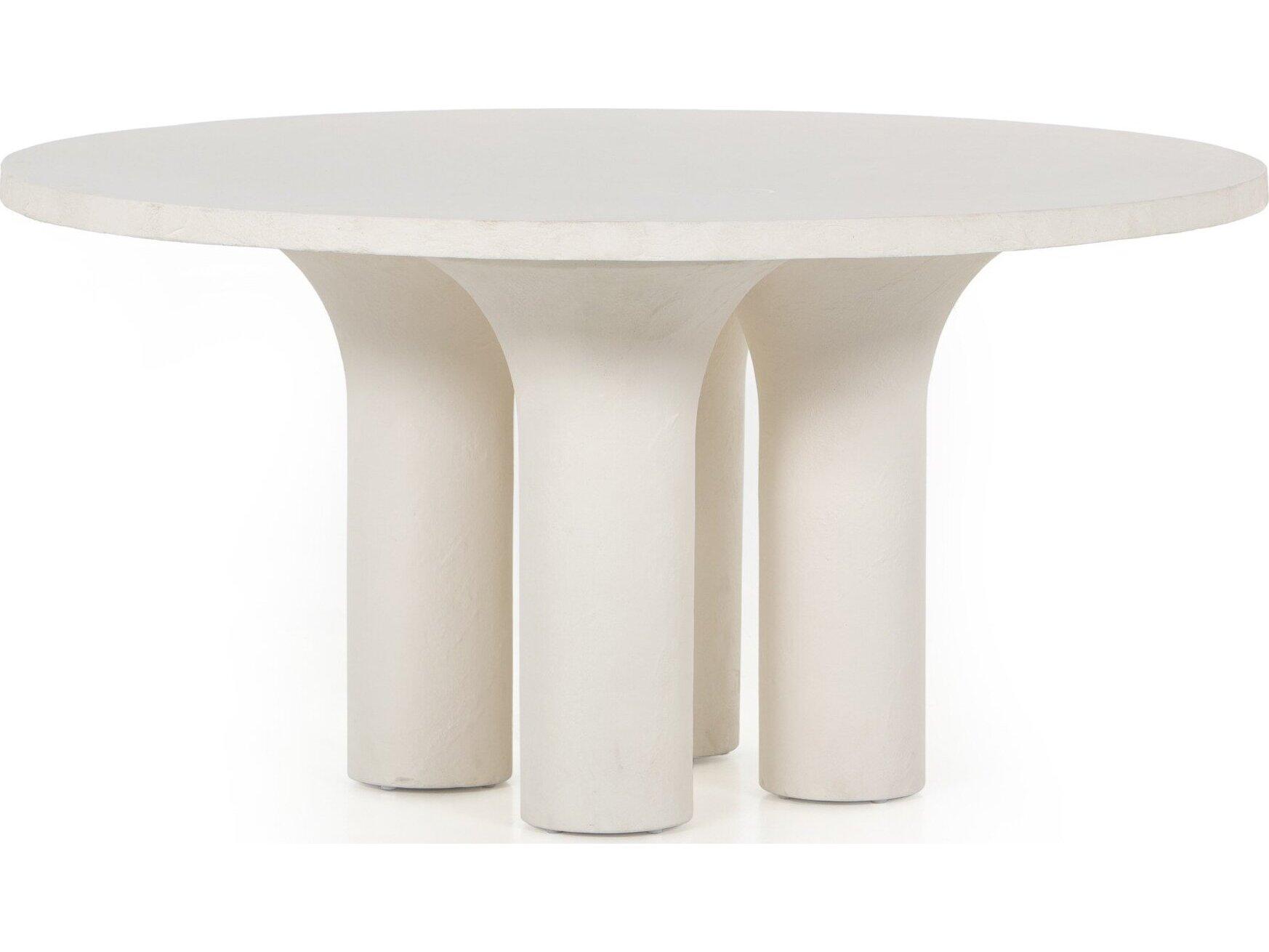 Four Hands Outdoor Constantine White Concrete Round Dining Table