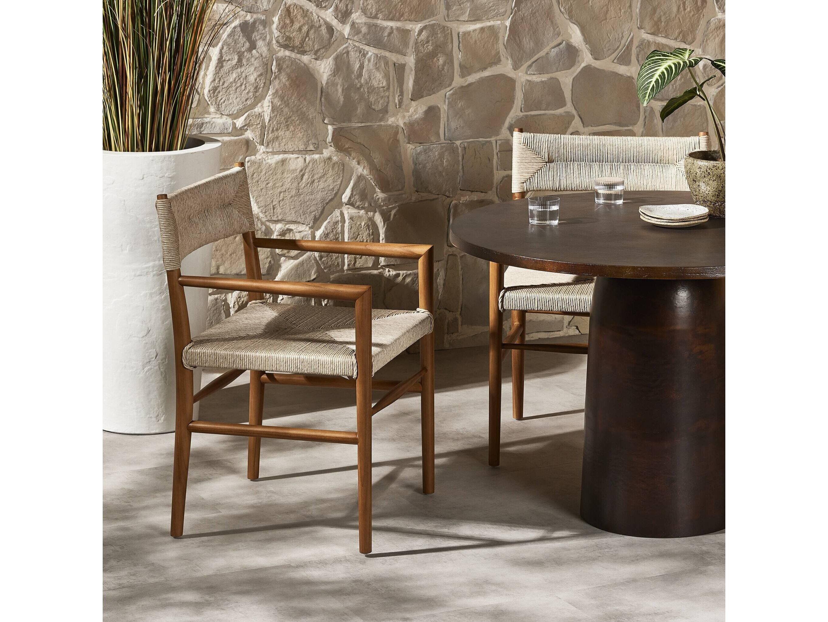 Four Hands Outdoor Grass Roots Lomas Arm Dining Chair