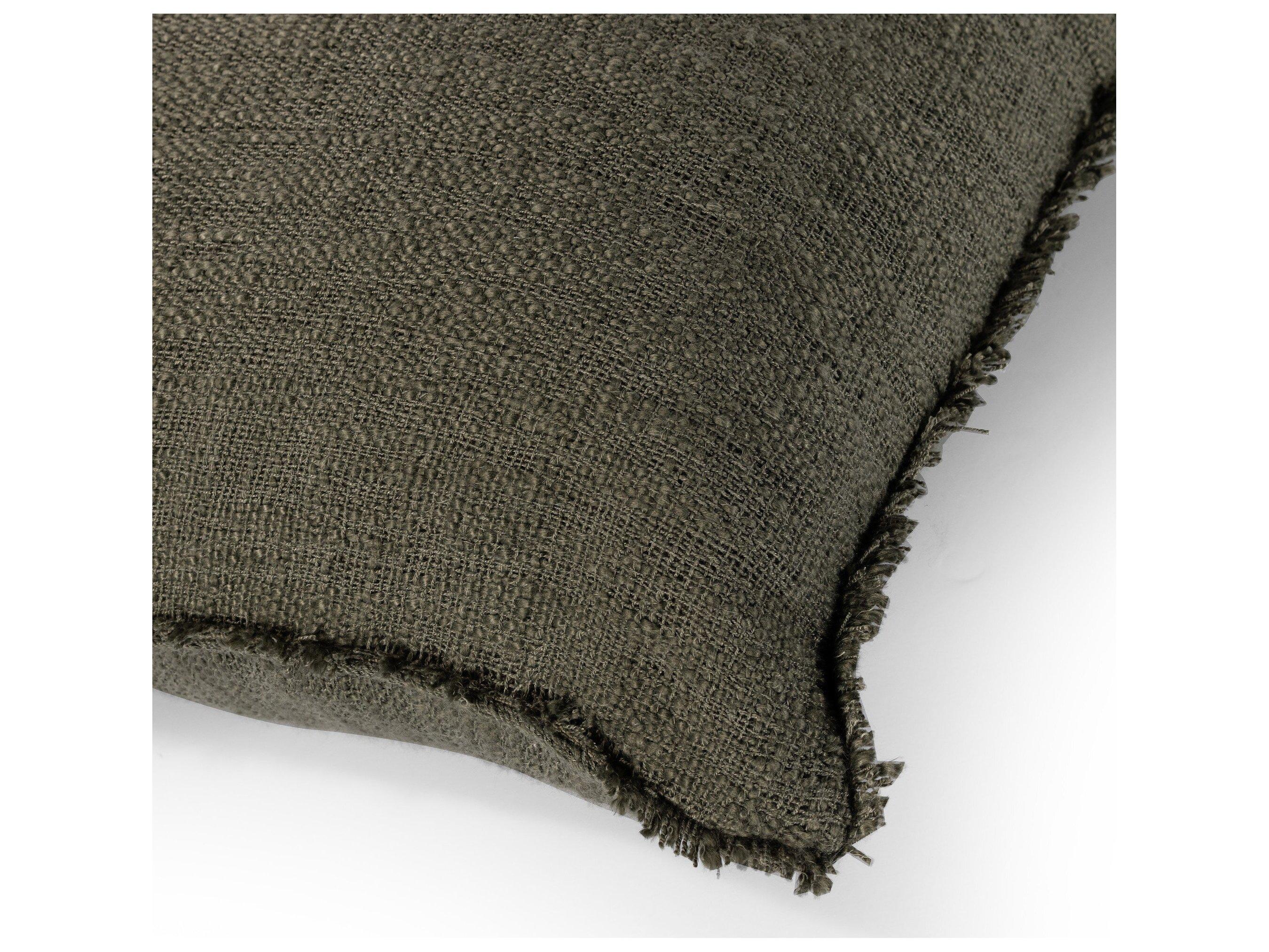 Four Hands Outdoor Willow Textured Olive Pillow