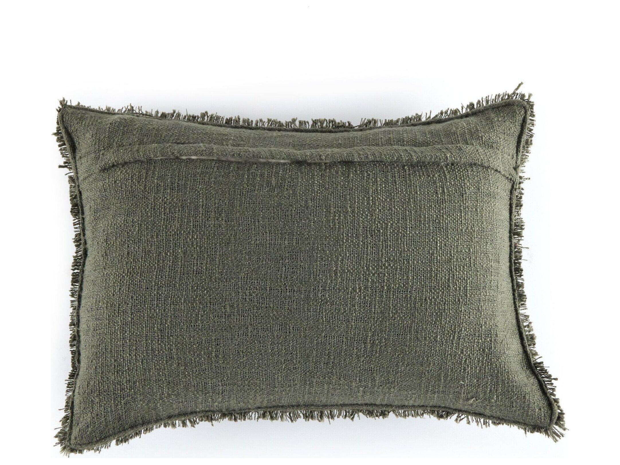 Four Hands Outdoor Willow Textured Olive Pillow