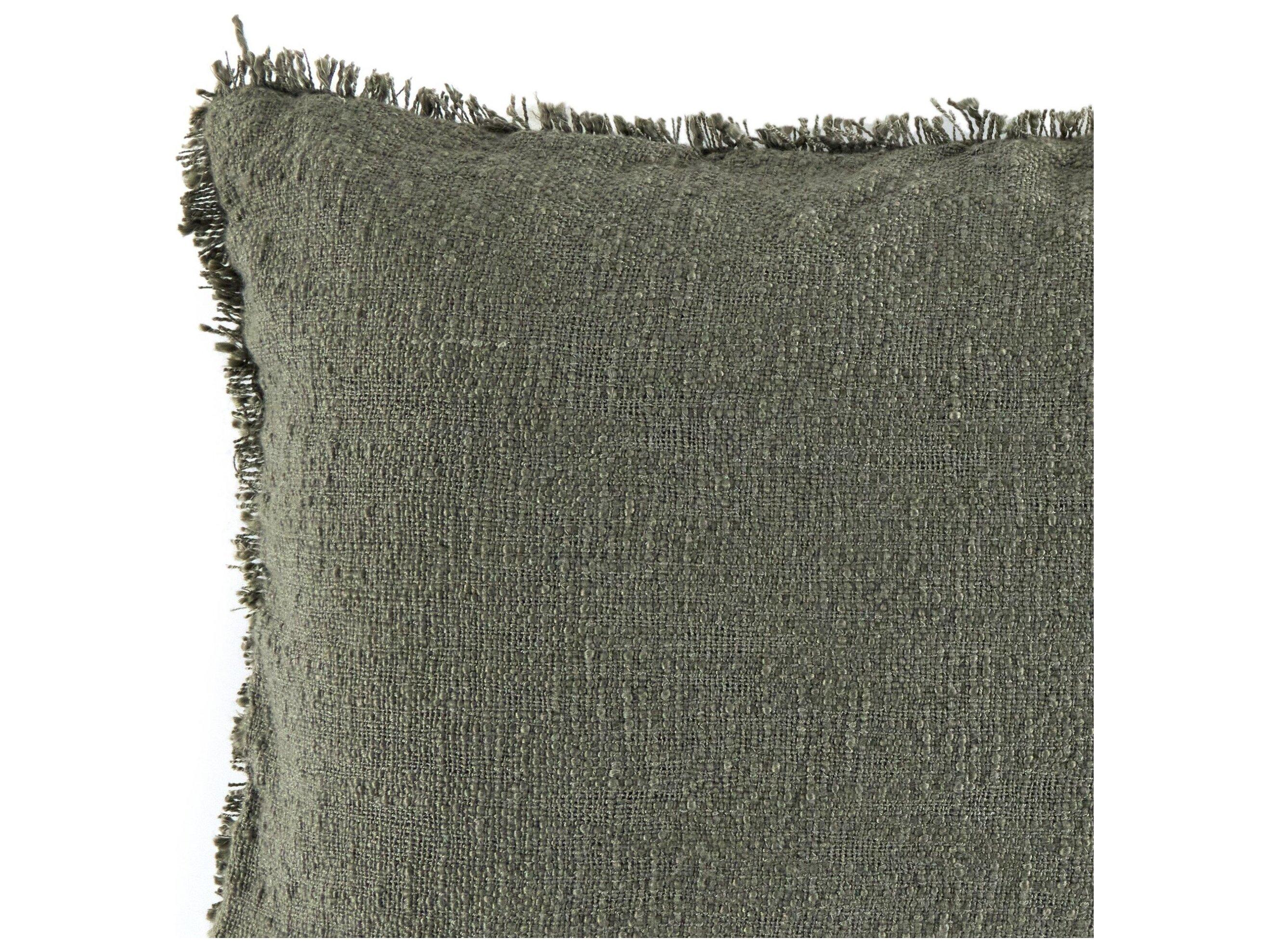 Four Hands Outdoor Willow Textured Olive Pillow