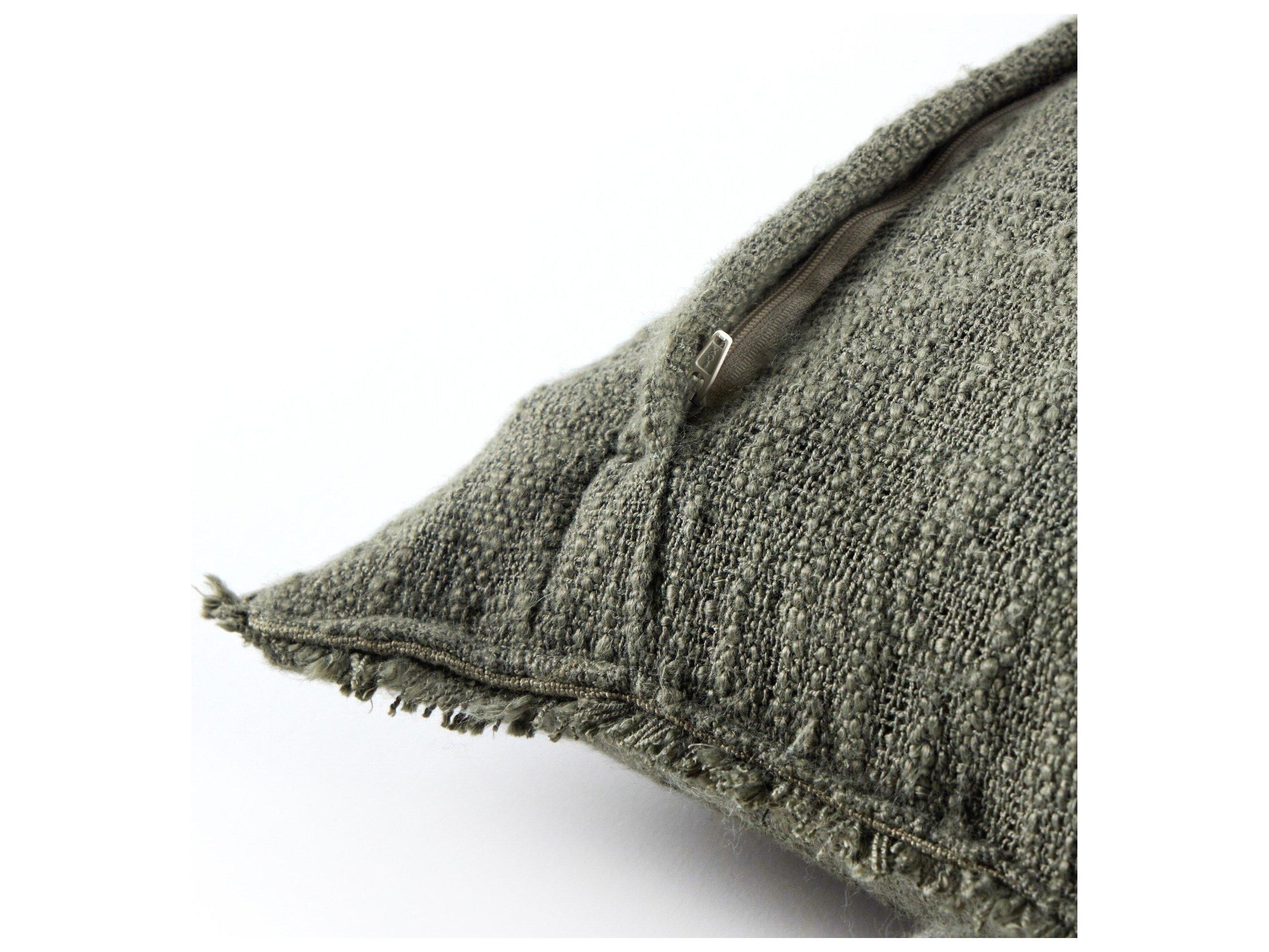 Four Hands Outdoor Willow Textured Olive Pillow