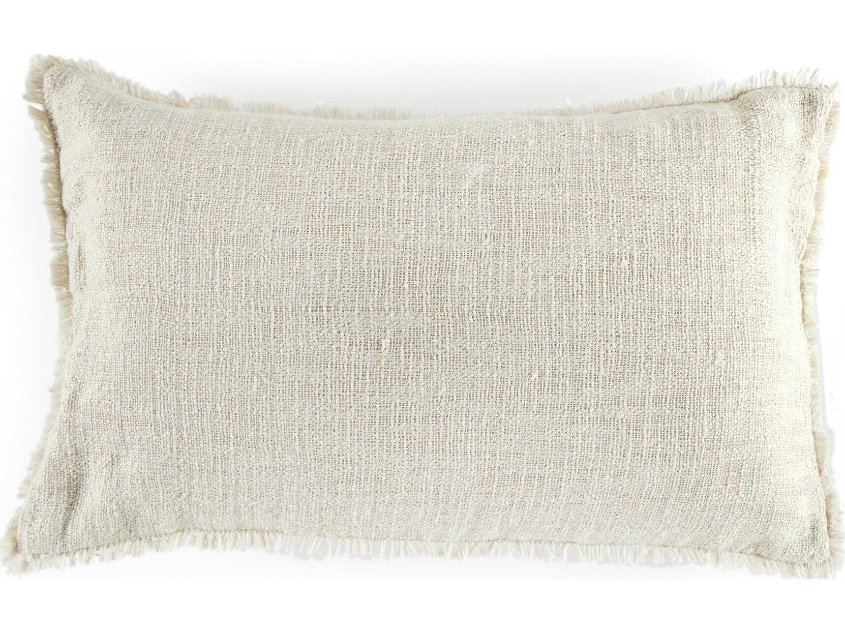 Four Hands Outdoor Willow Natural Cream Pillow