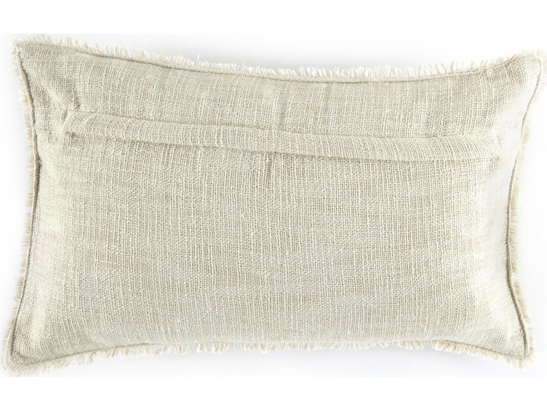 Four Hands Outdoor Willow Natural Cream Pillow