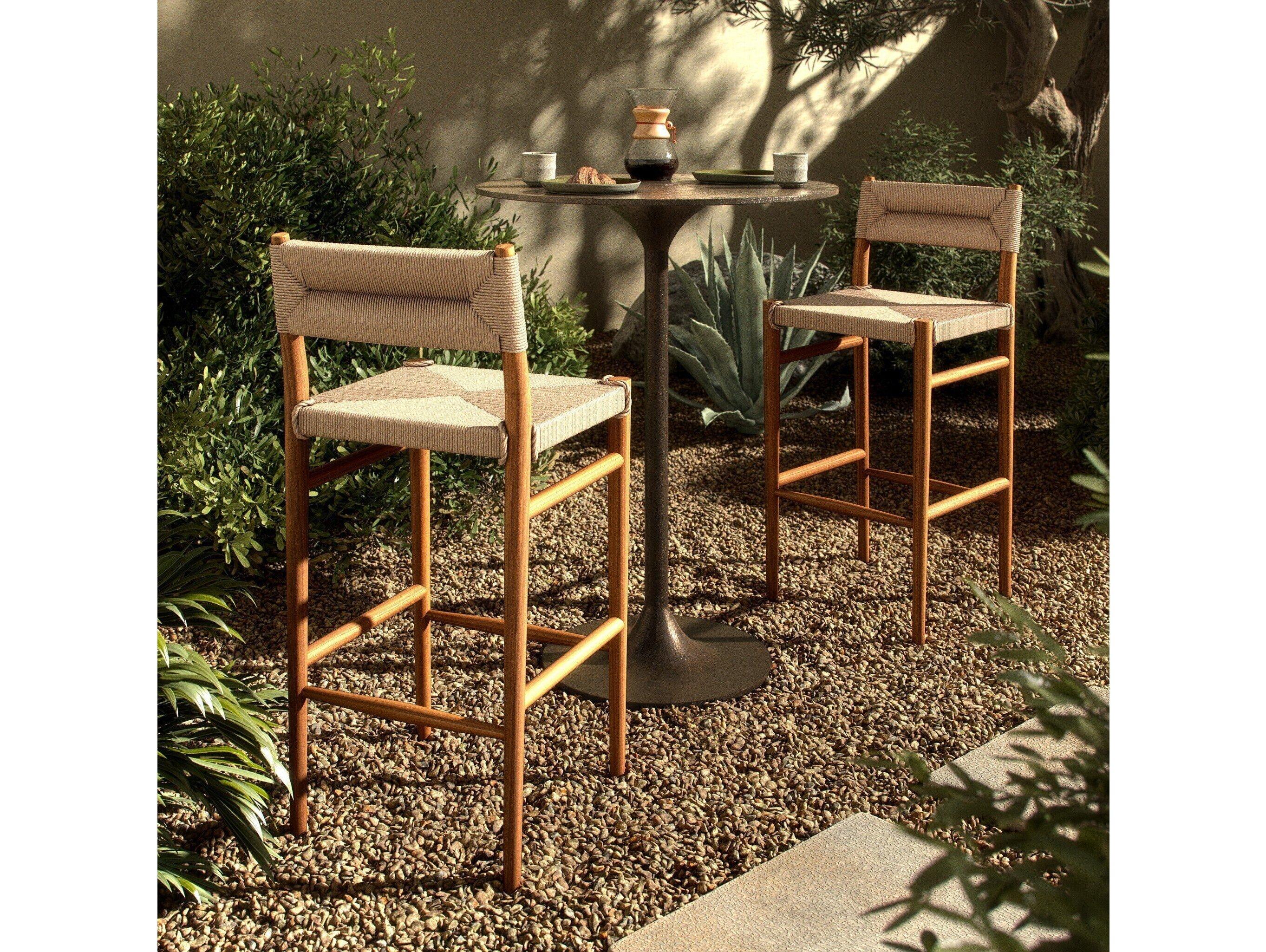 Four Hands Outdoor Grass Roots Lomas Bar Stool