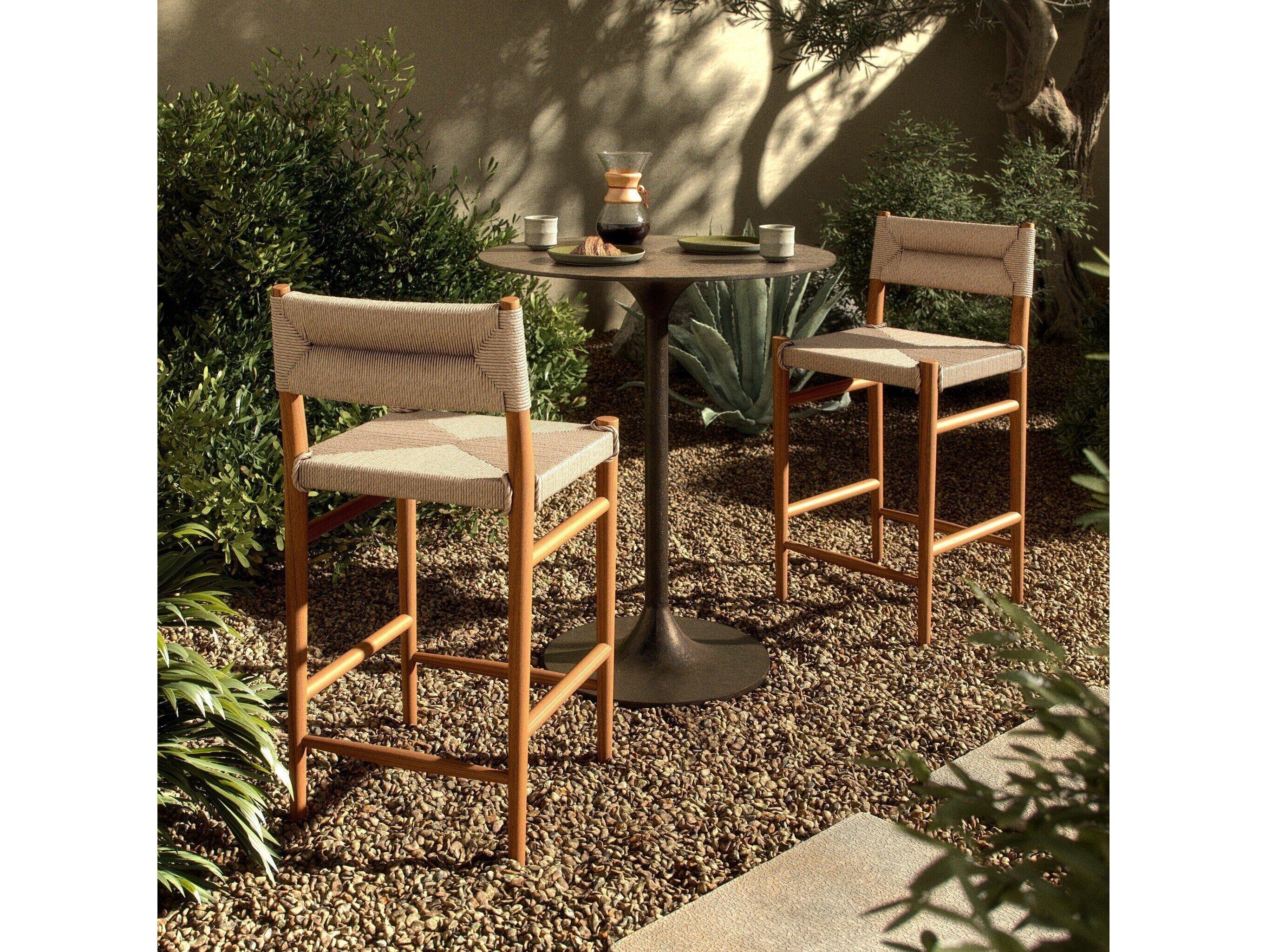 Four Hands Outdoor Grass Roots Lomas Counter Stool
