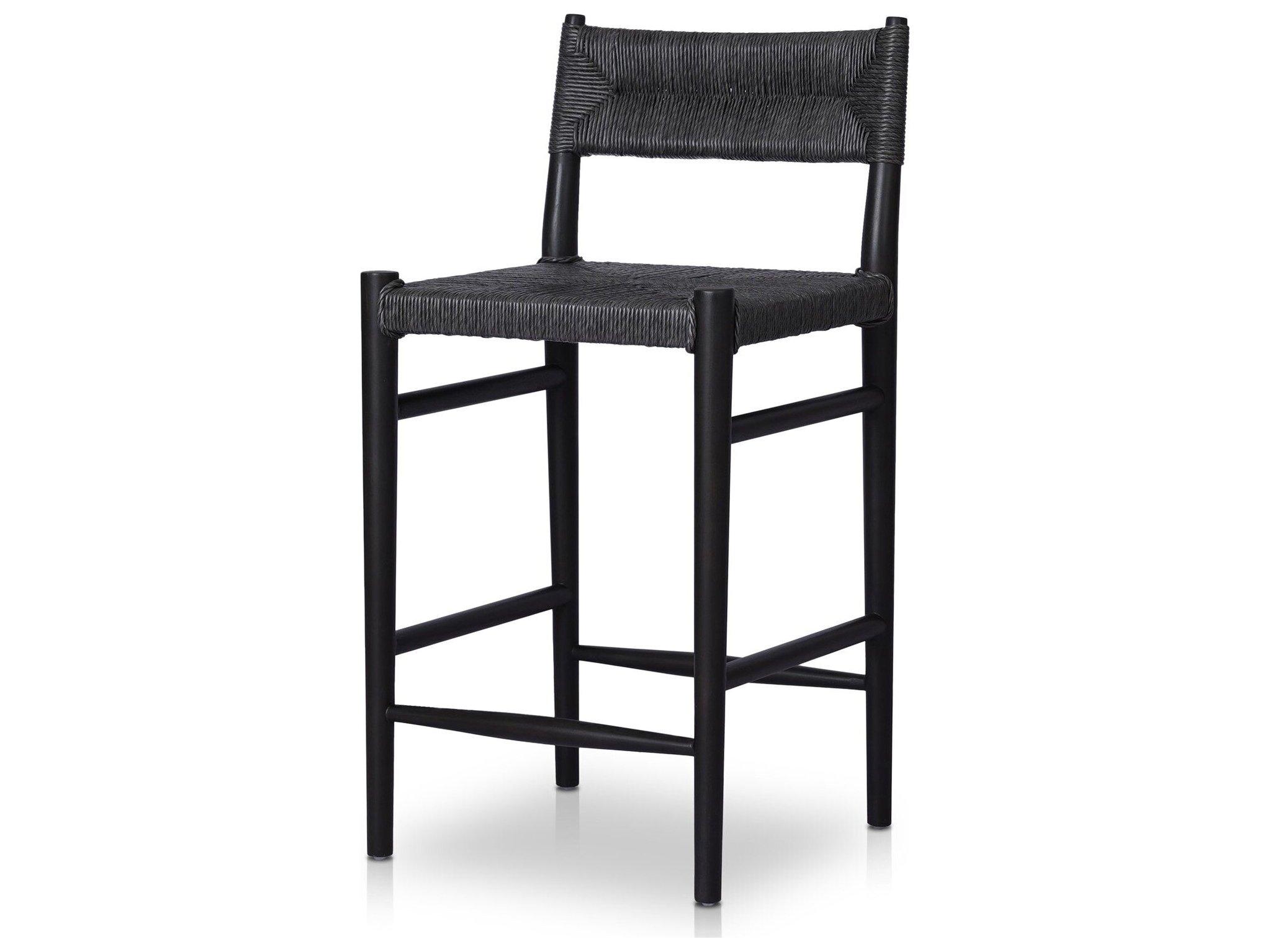 Four Hands Outdoor Grass Roots Teak Wicker Counter Stool