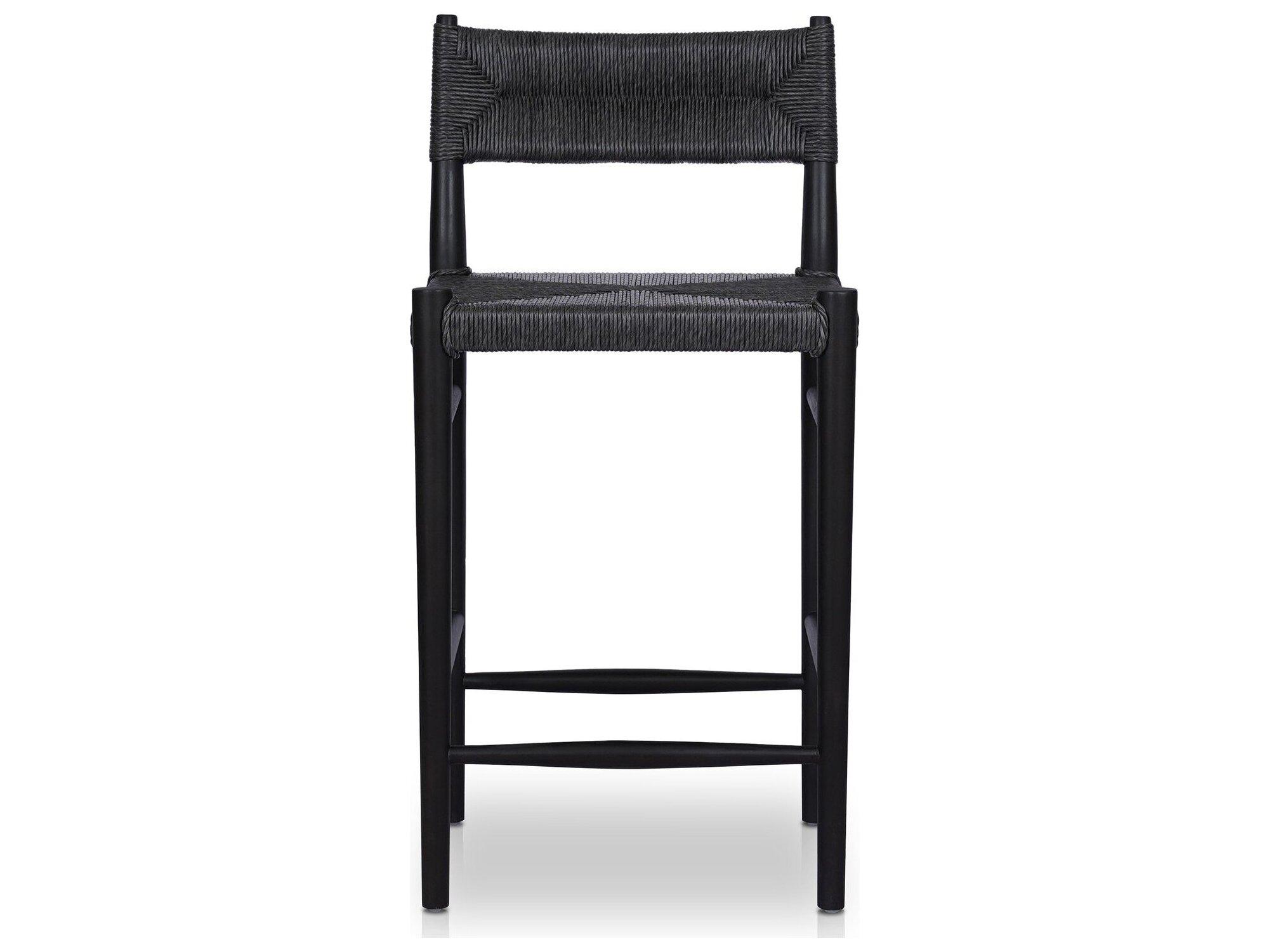 Four Hands Outdoor Grass Roots Teak Wicker Counter Stool