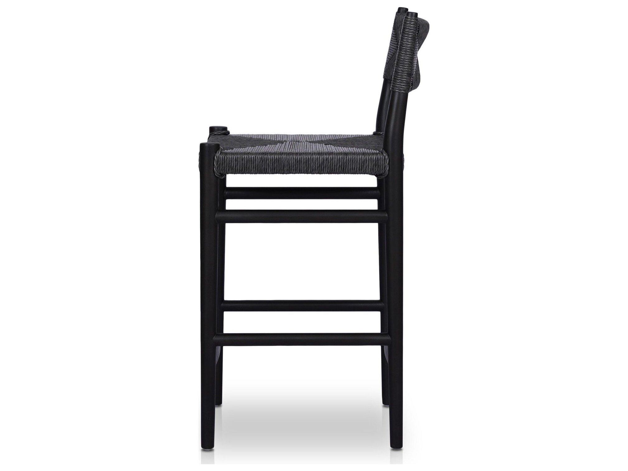 Four Hands Outdoor Grass Roots Teak Wicker Counter Stool