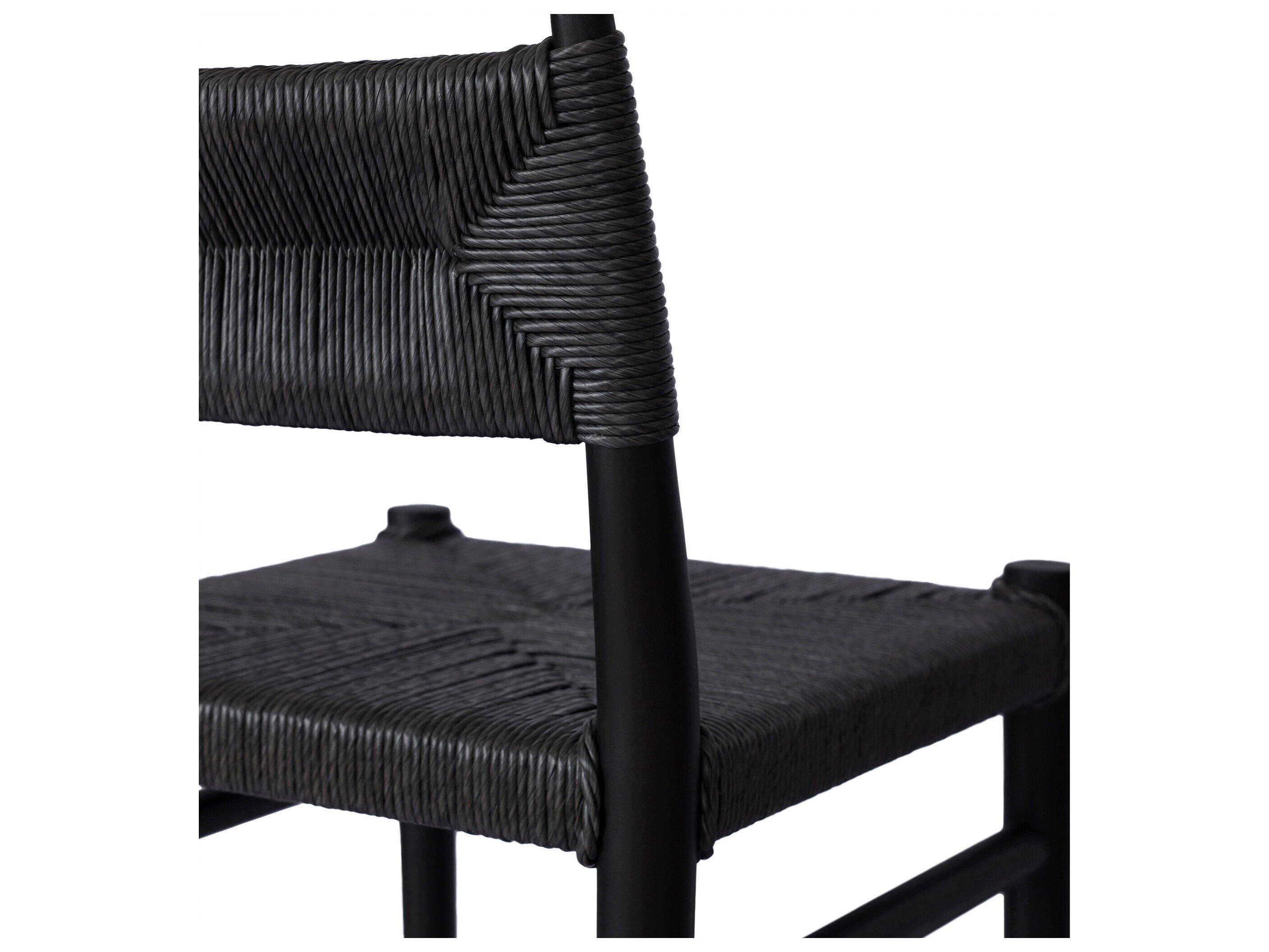 Four Hands Outdoor Grass Roots Teak Wicker Bar Stool