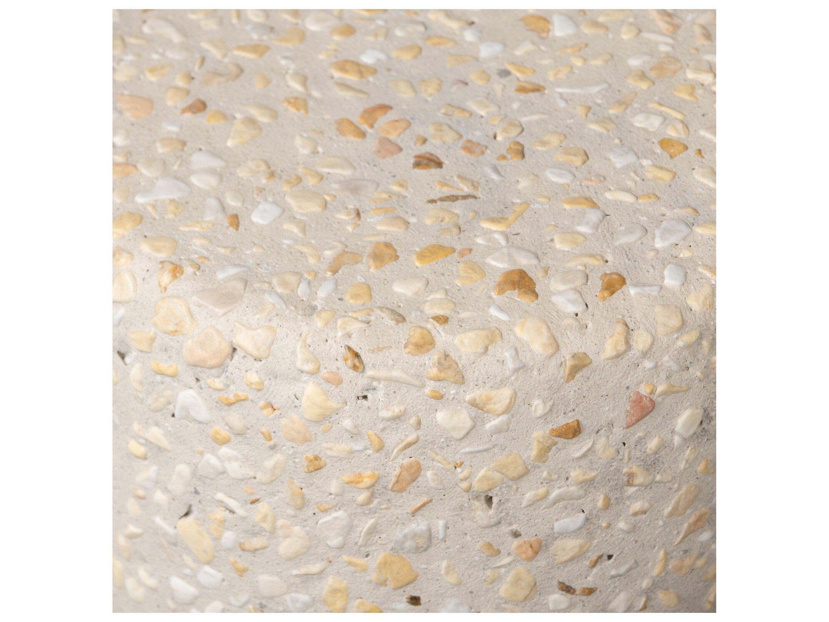 Four Hands Outdoor Constantine Orlan Pure Terrazzo Faux Stone Round End Table