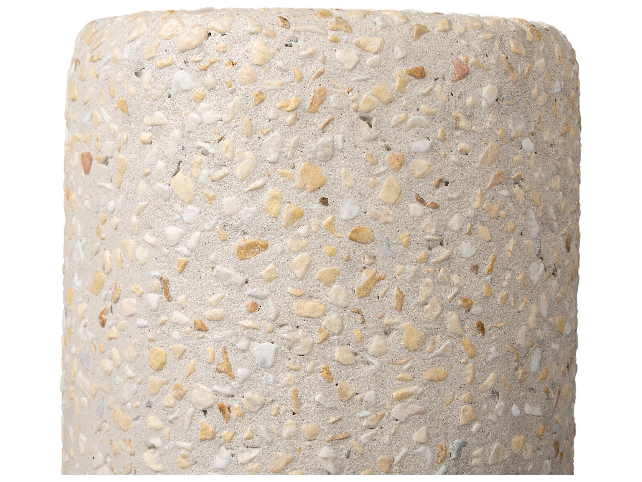 Four Hands Outdoor Constantine Orlan Pure Terrazzo Faux Stone Round End Table