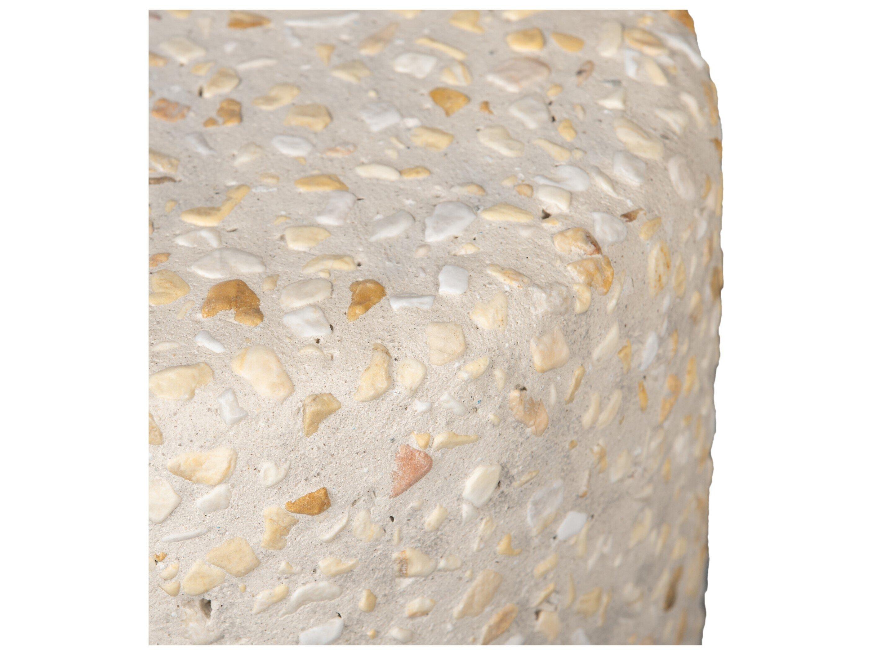 Four Hands Outdoor Constantine Orlan Pure Terrazzo Faux Stone Round End Table