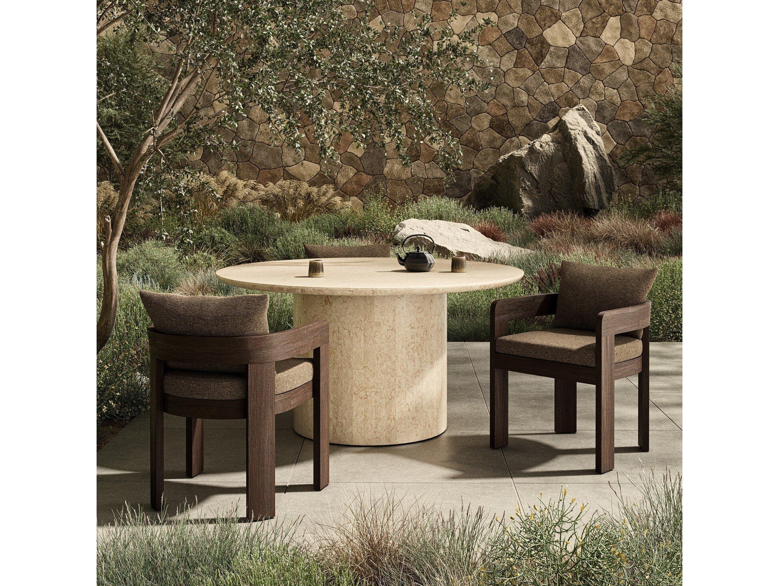 Four Hands Outdoor Pembrook Jackson Teak Cushion Dining Chair