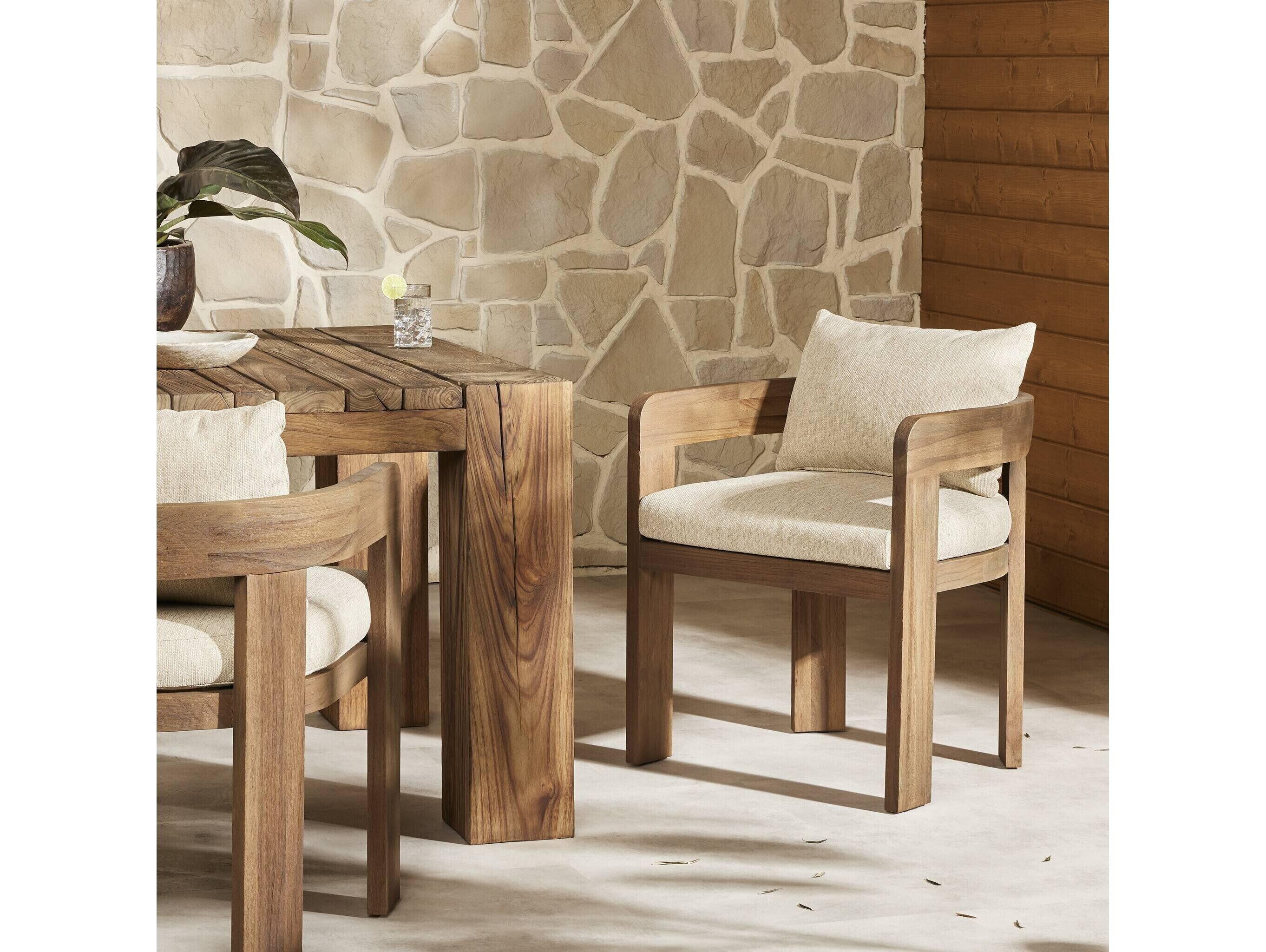 Four Hands Outdoor Pembrook Jackson Teak Cushion Dining Chair