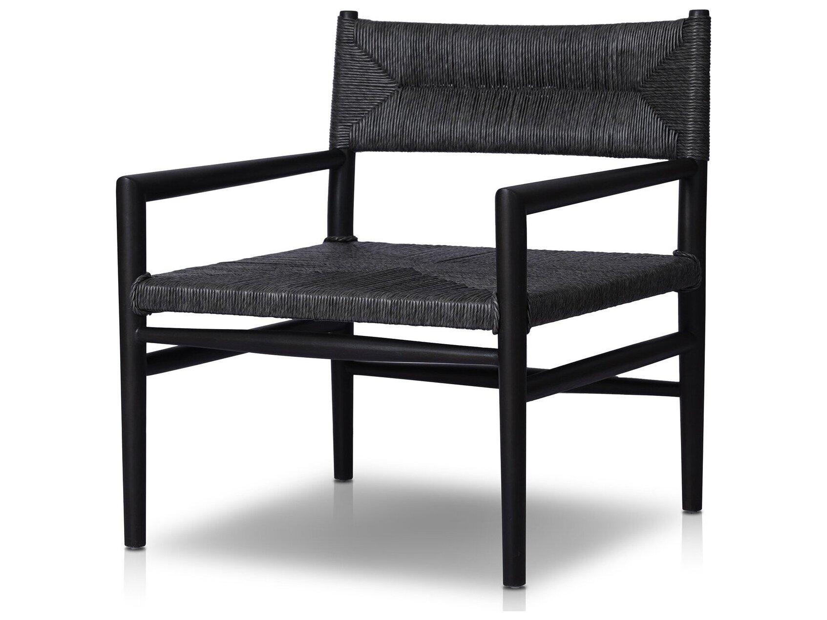 Four Hands Outdoor Grass Roots Teak Wicker Lounge Chair