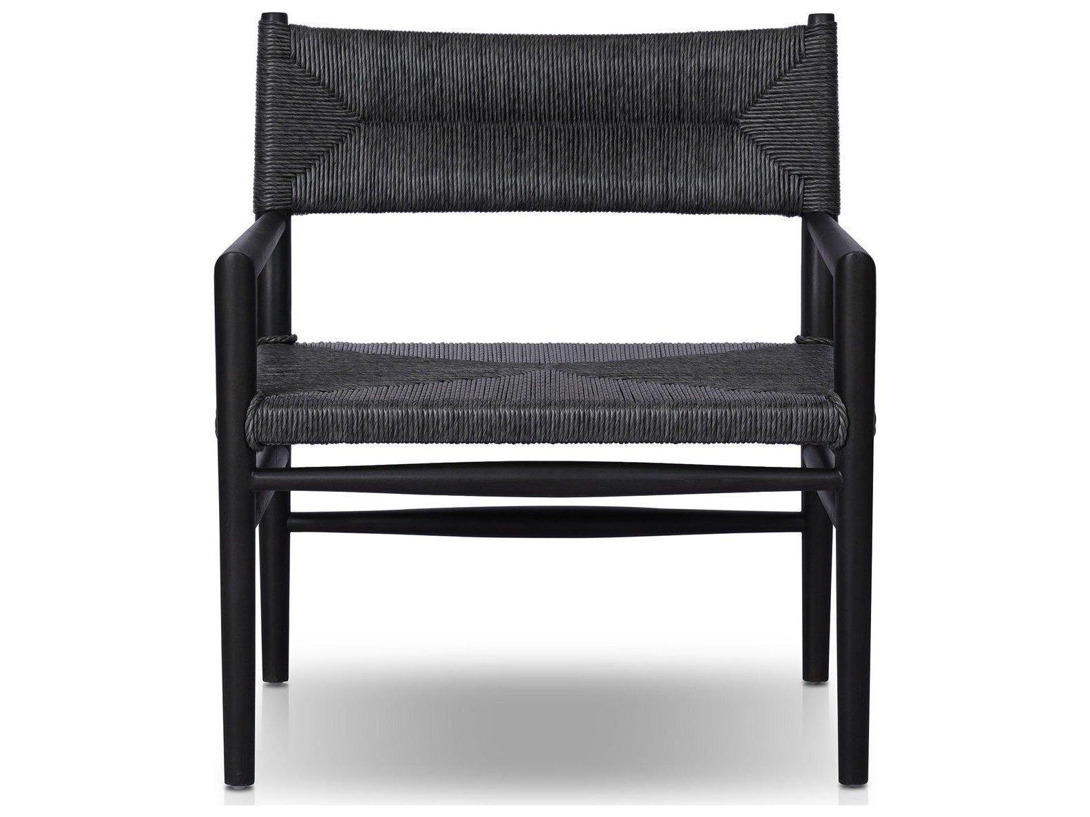 Four Hands Outdoor Grass Roots Teak Wicker Lounge Chair