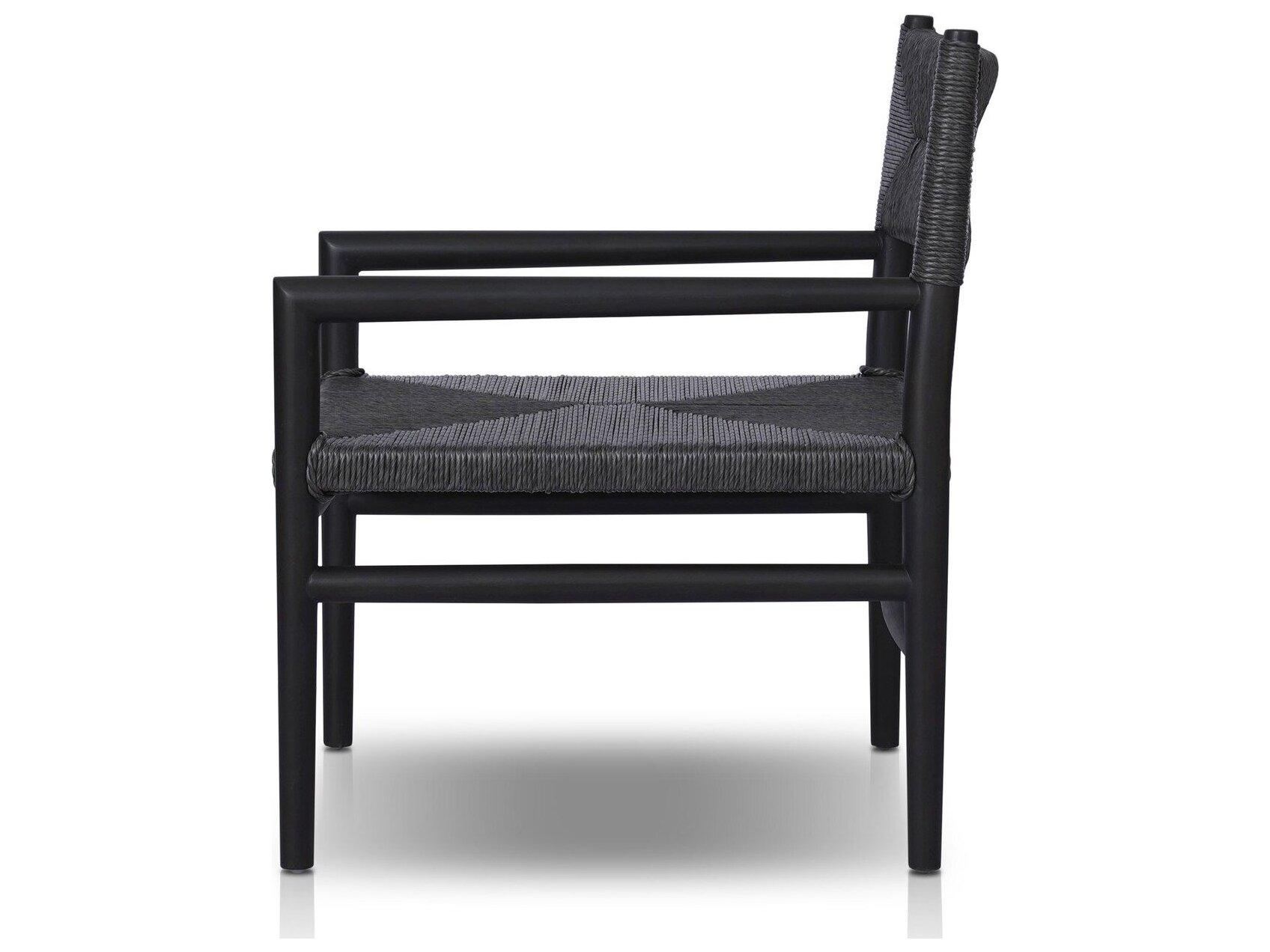 Four Hands Outdoor Grass Roots Teak Wicker Lounge Chair