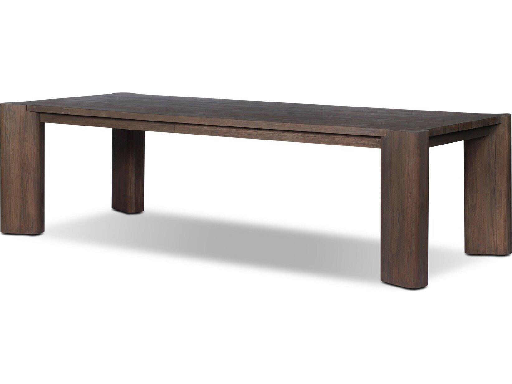 Four Hands Outdoor Soho Outdoor Dining Table - Stained Saddle Brown