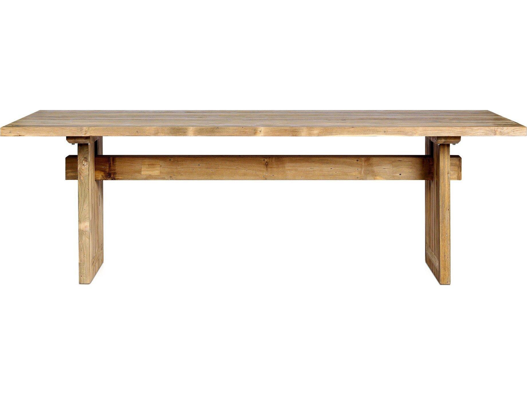 Four Hands Outdoor Providence Brandy Natural Teak 92.5"W x 42"D Rectangular Dining Table