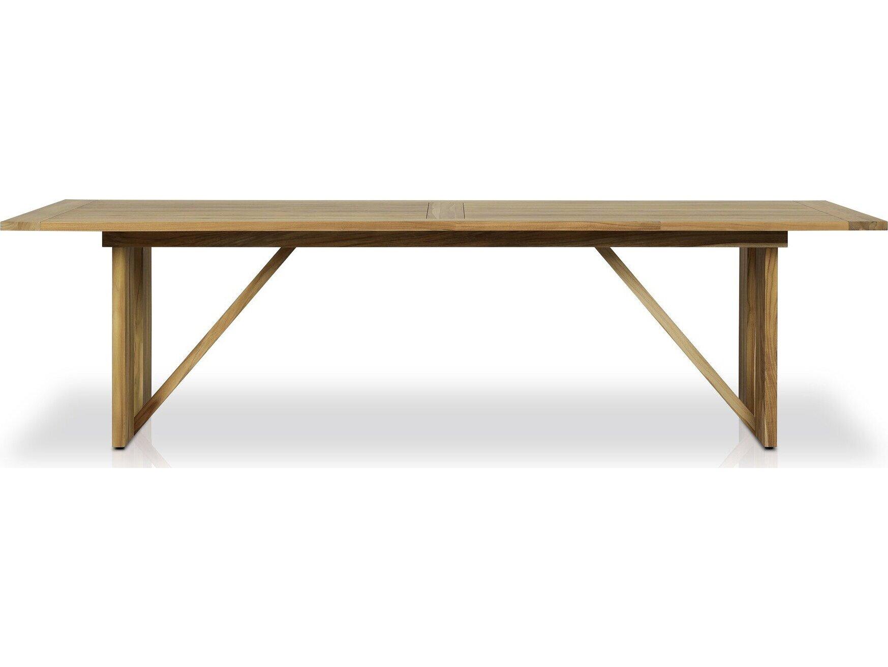 Four Hands Outdoor Duvall Enders Teak 107.75" x 42" Rectangular Dining Table