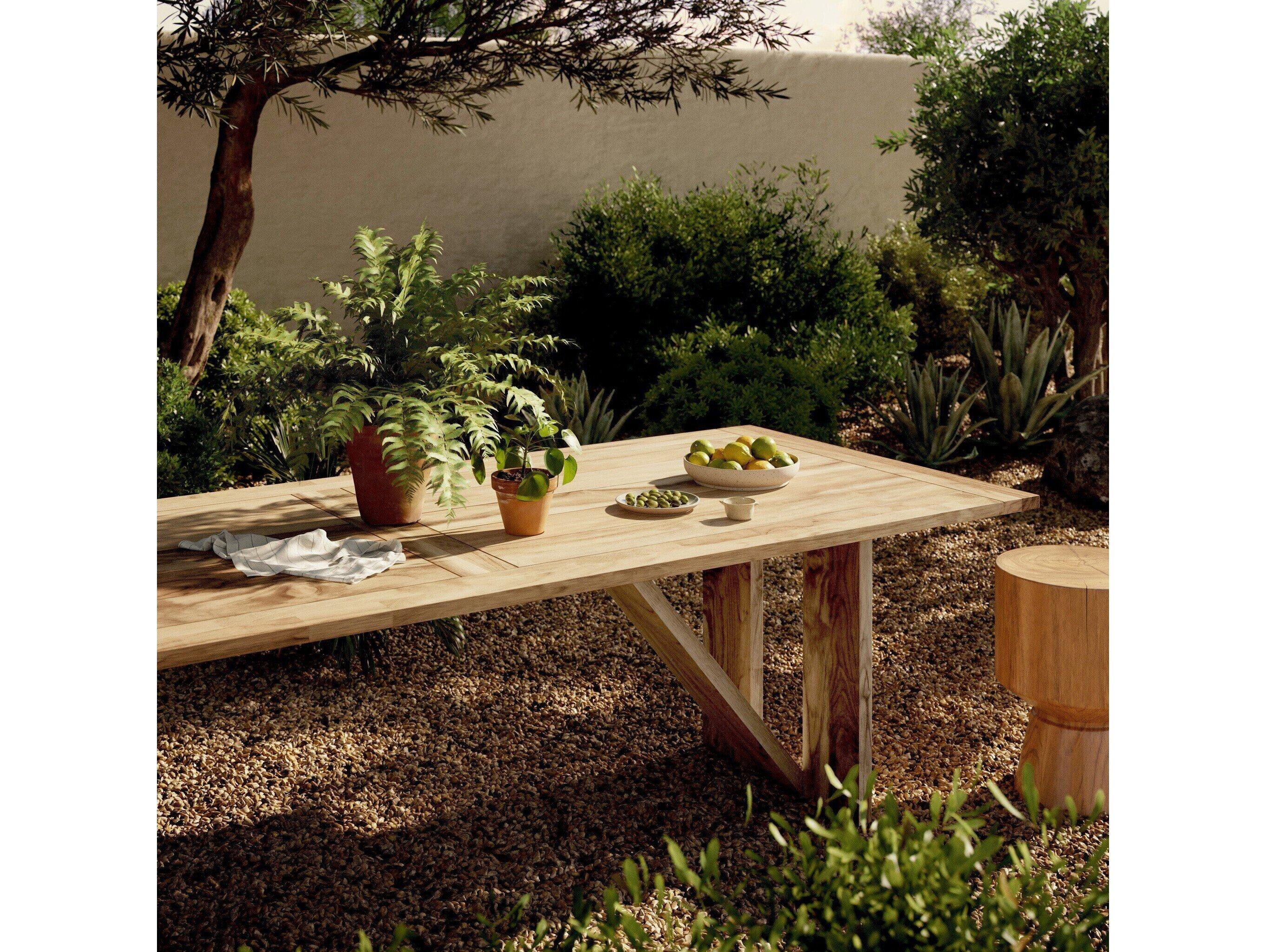 Four Hands Outdoor Duvall Enders Teak 107.75" x 42" Rectangular Dining Table