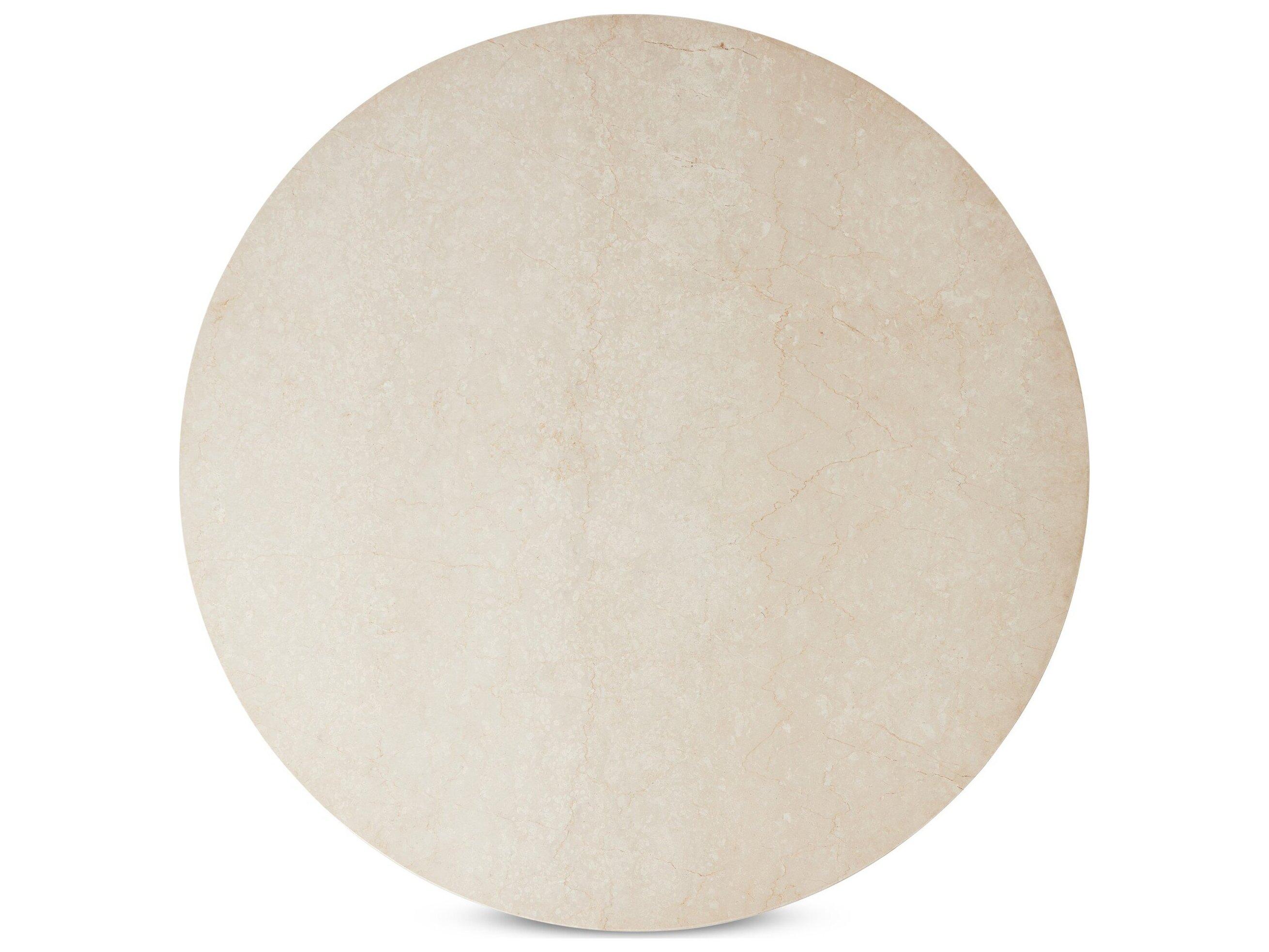 Four Hands Outdoor Rockwell Oakland Cream Marble 60" Round Dining Table