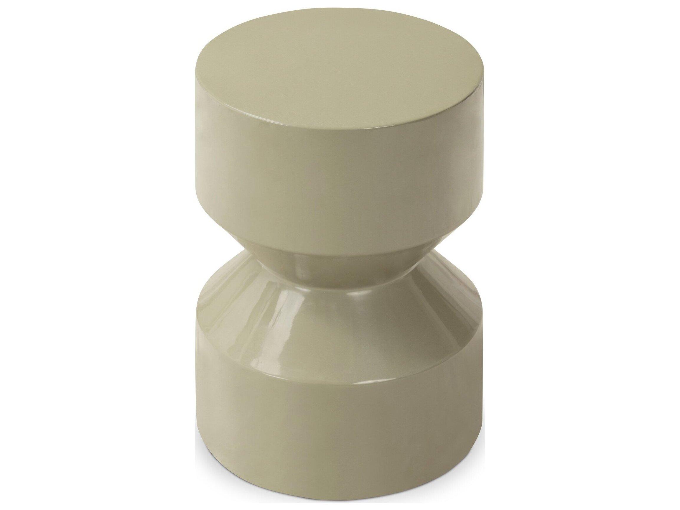 Four Hands Outdoor Chandler Moss Lacquered Concrete Round End Table