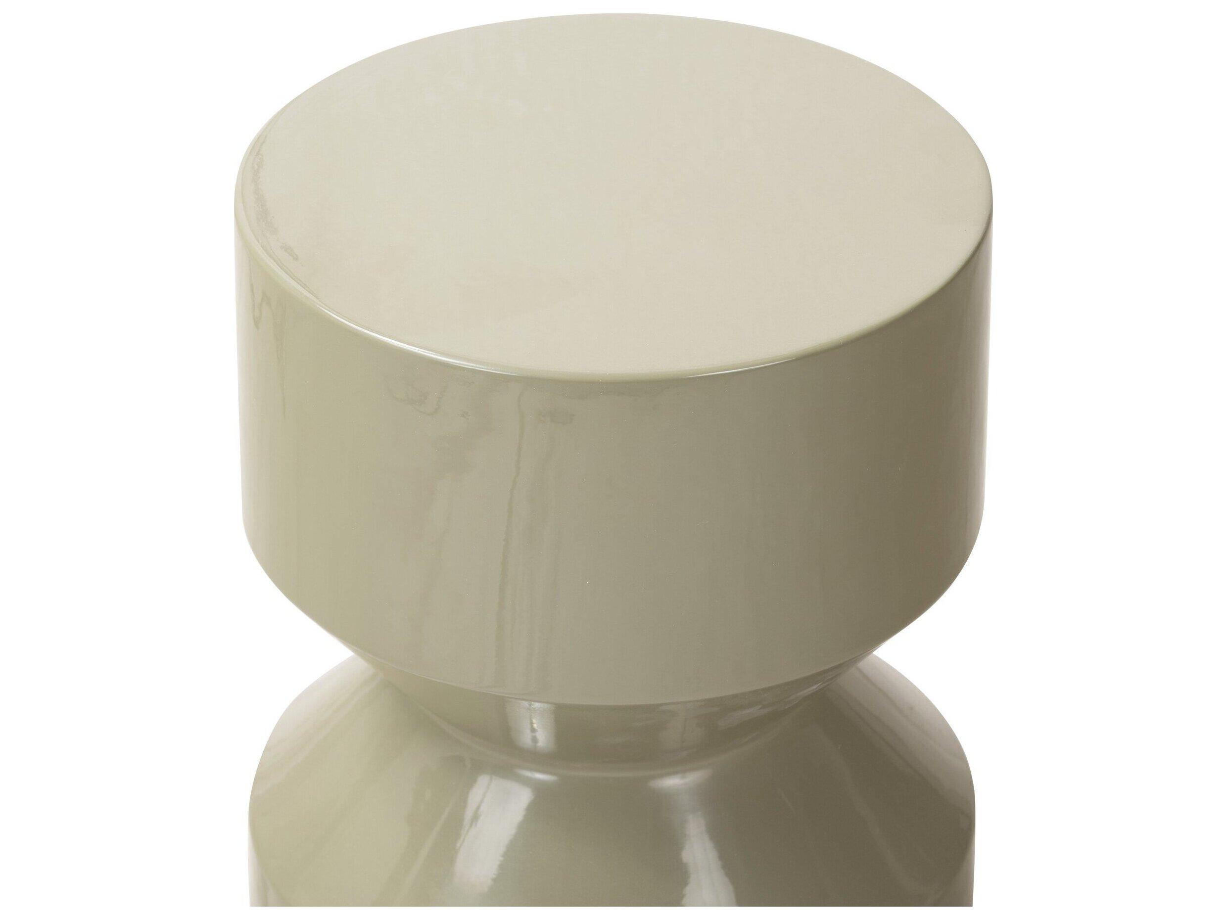 Four Hands Outdoor Chandler Moss Lacquered Concrete Round End Table