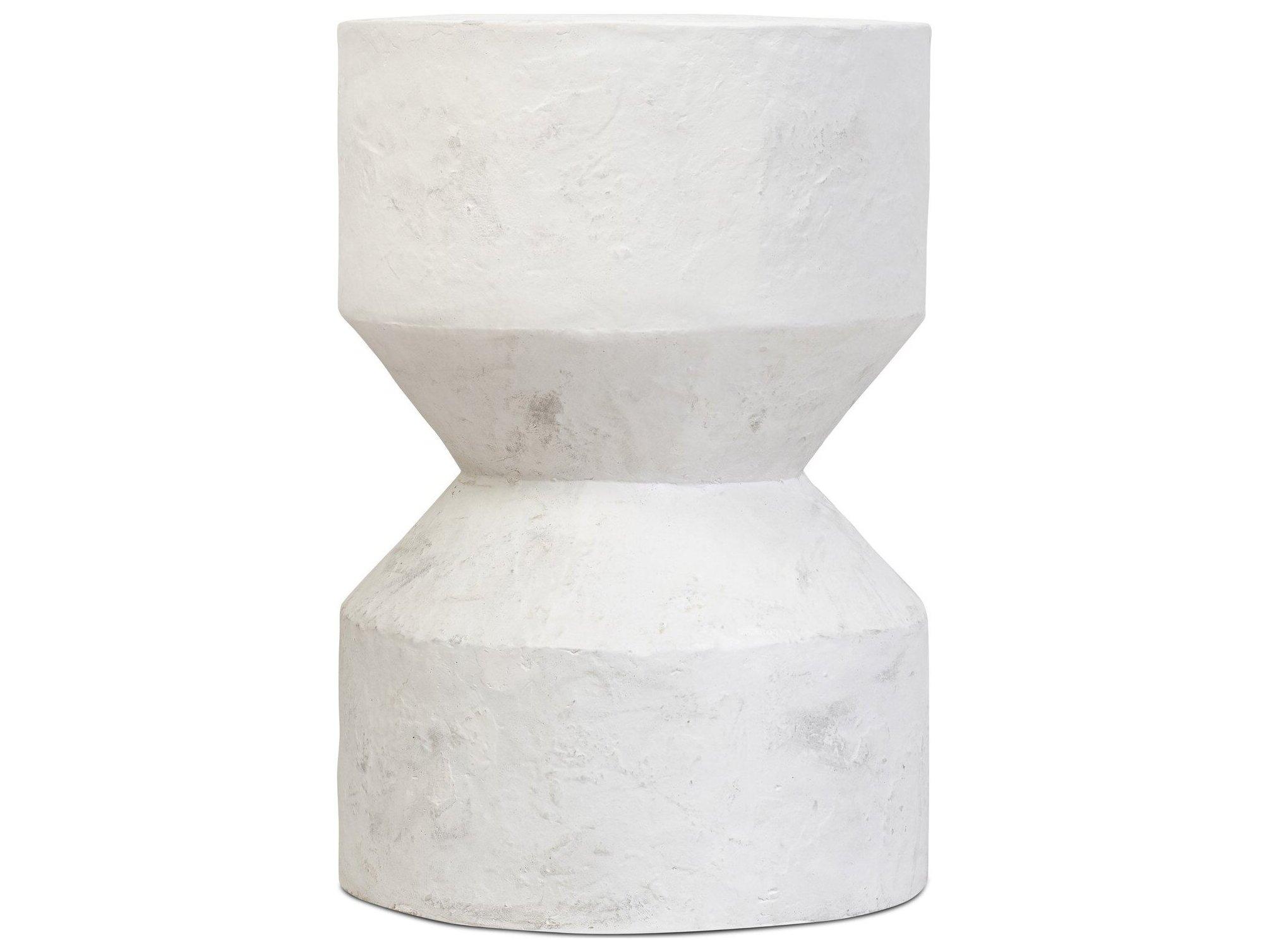 Four Hands Outdoor Chandler Textured Lunar Concrete Round End Table