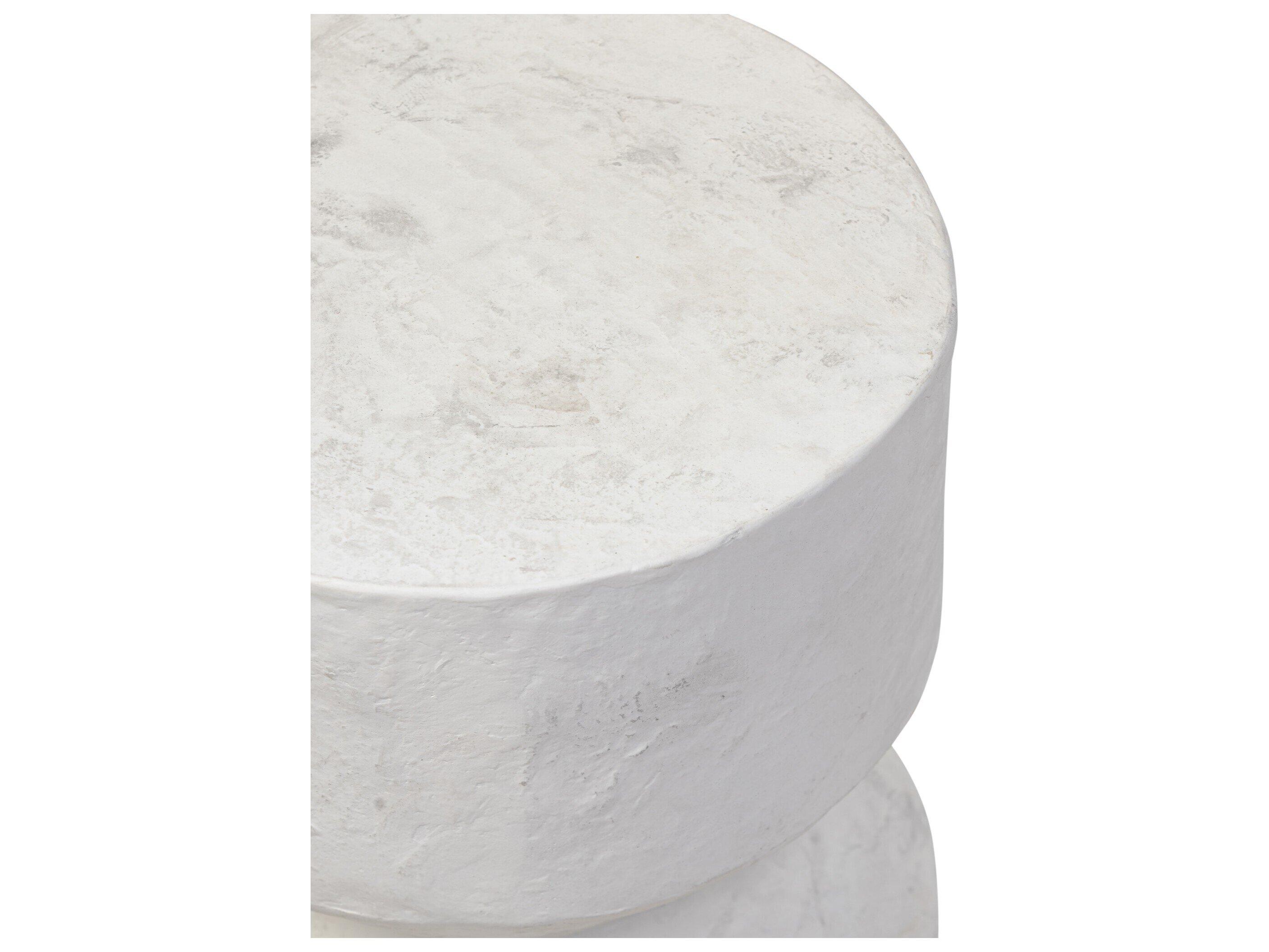 Four Hands Outdoor Chandler Textured Lunar Concrete Round End Table