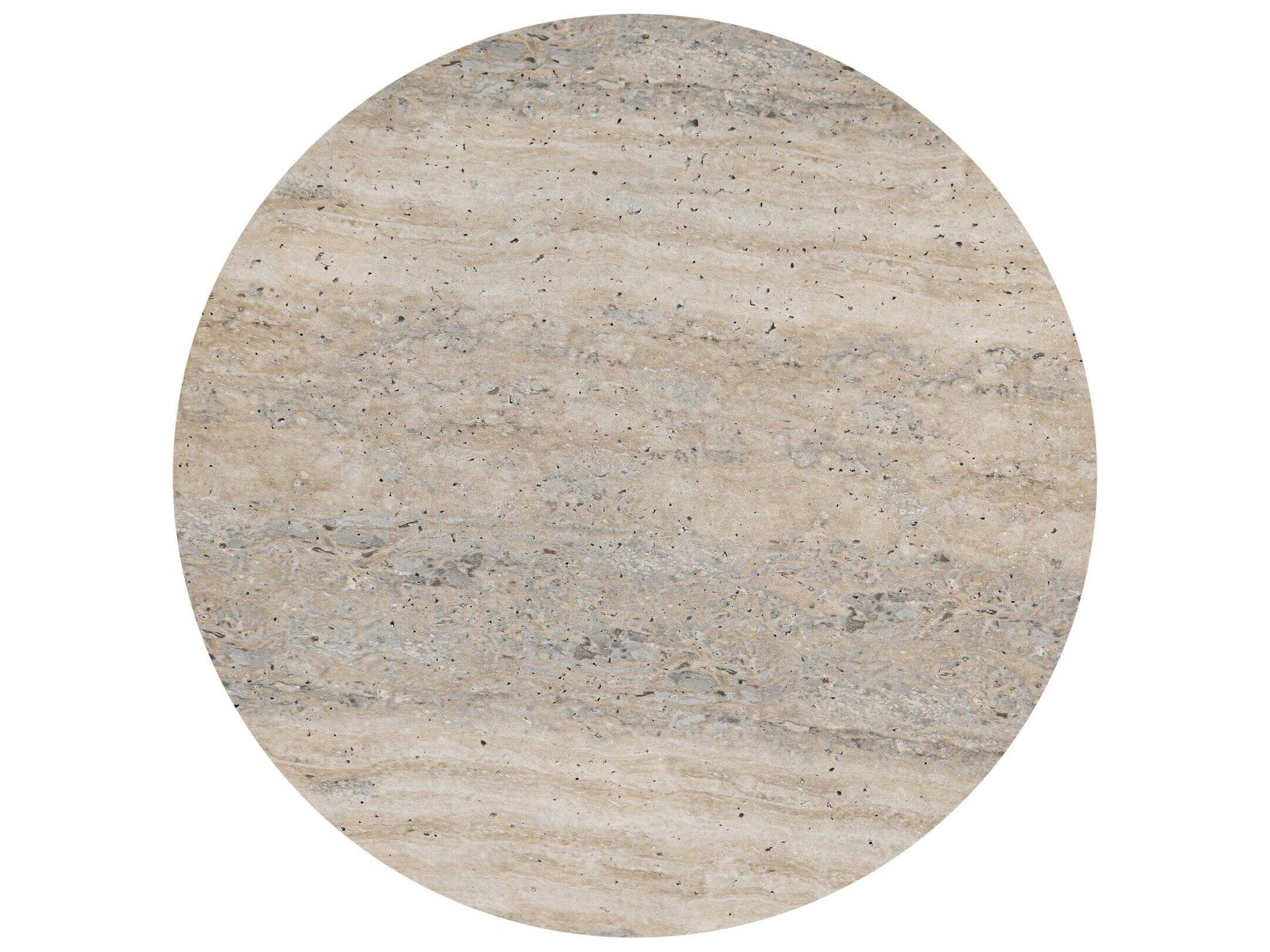 Four Hands Outdoor Chandler Textured Sandy Grey Concrete Round End Table