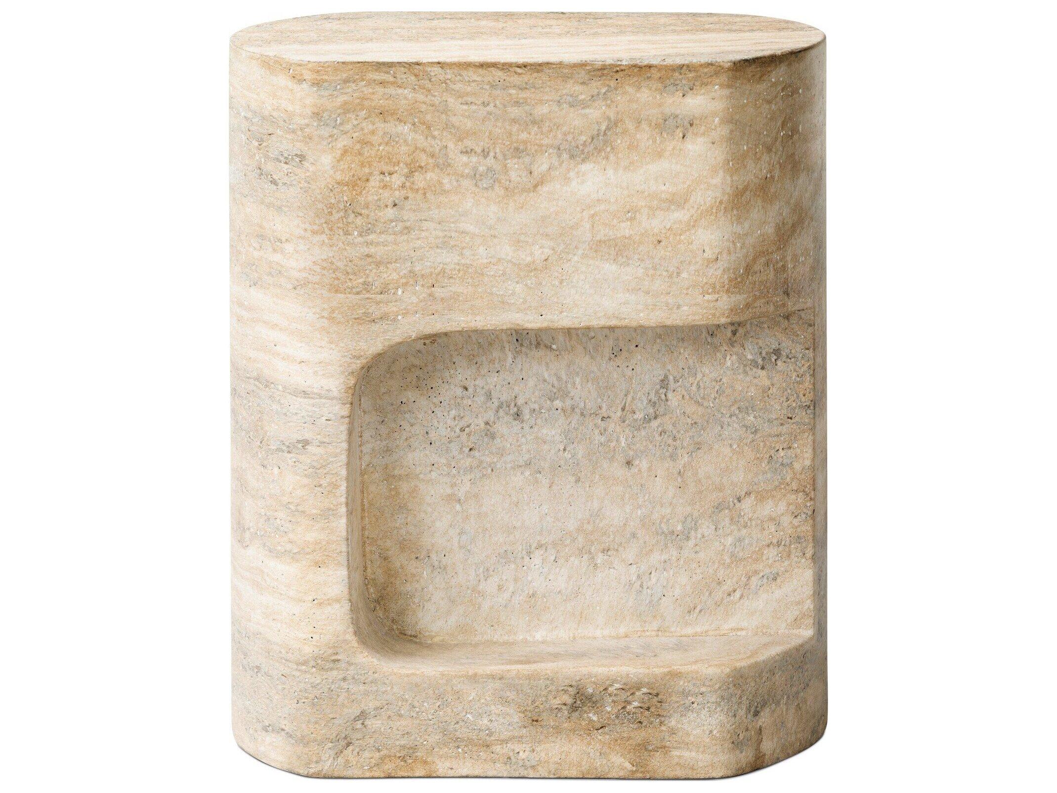 Four Hands Outdoor Chandler Textured Sandy Grey Concrete Square End Table