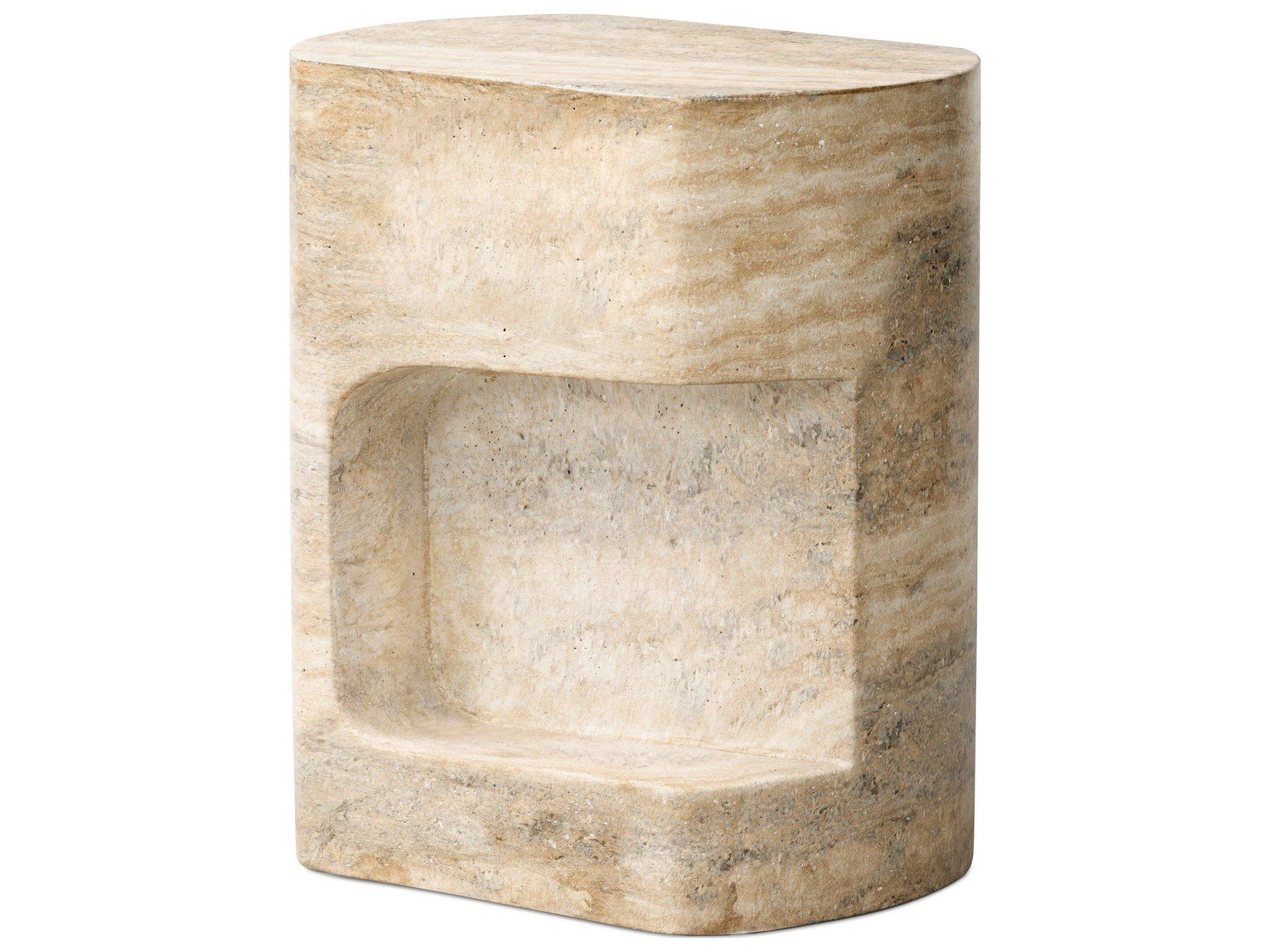 Four Hands Outdoor Chandler Textured Sandy Grey Concrete Square End Table