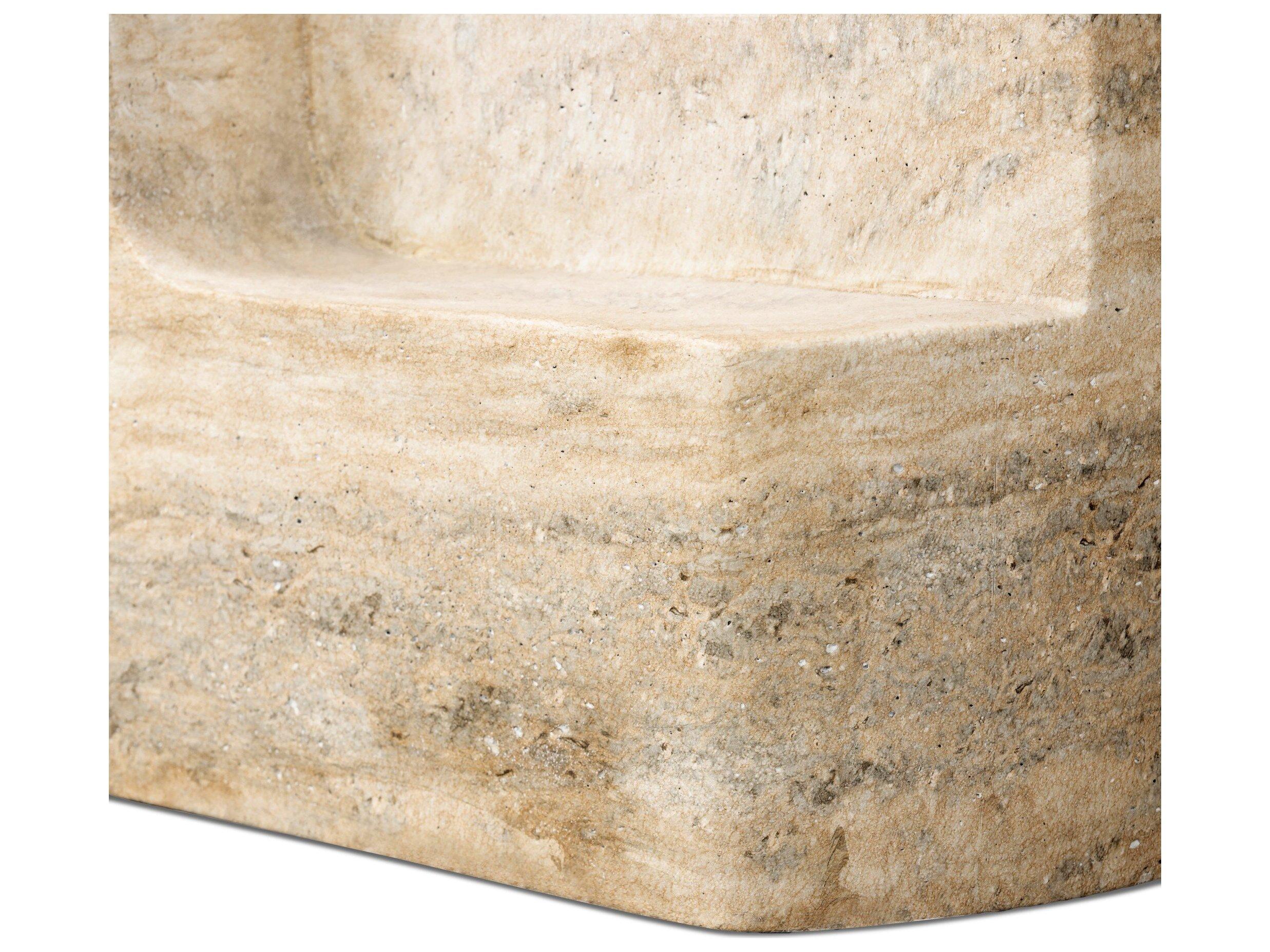 Four Hands Outdoor Chandler Textured Sandy Grey Concrete Square End Table