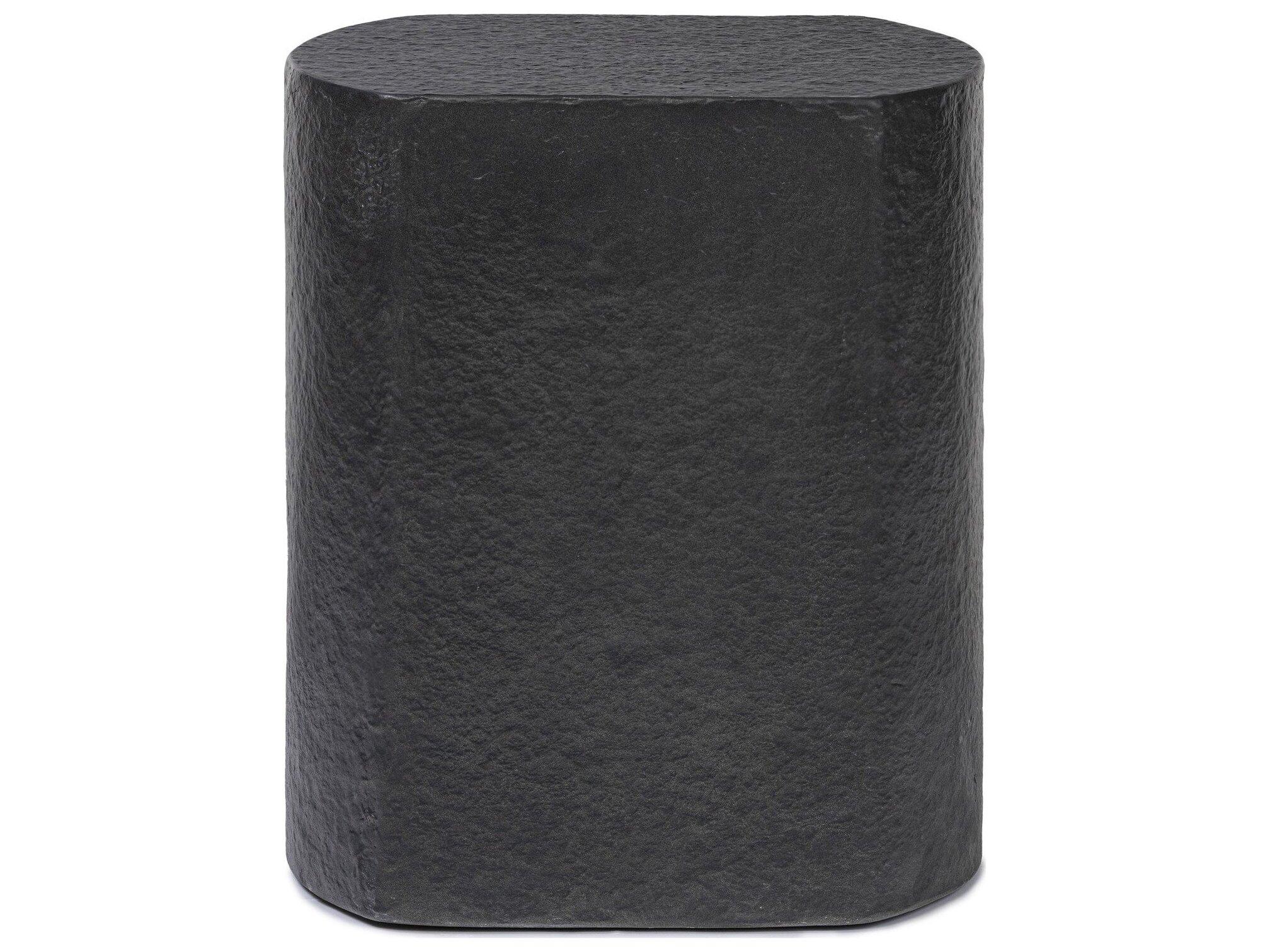 Four Hands Outdoor Chandler Distressed Graphite  Concrete Rectangular End Table