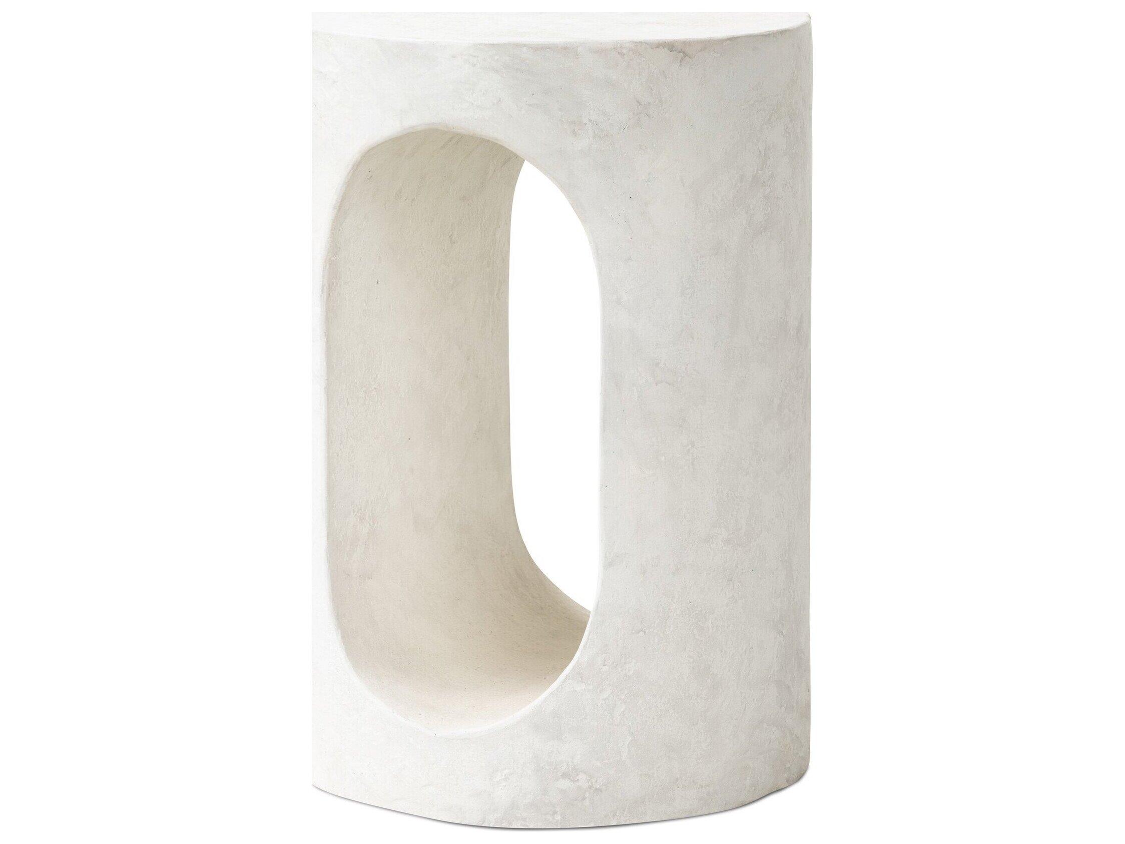 Four Hands Outdoor Chandler Textured Lunar  Concrete Round End Table