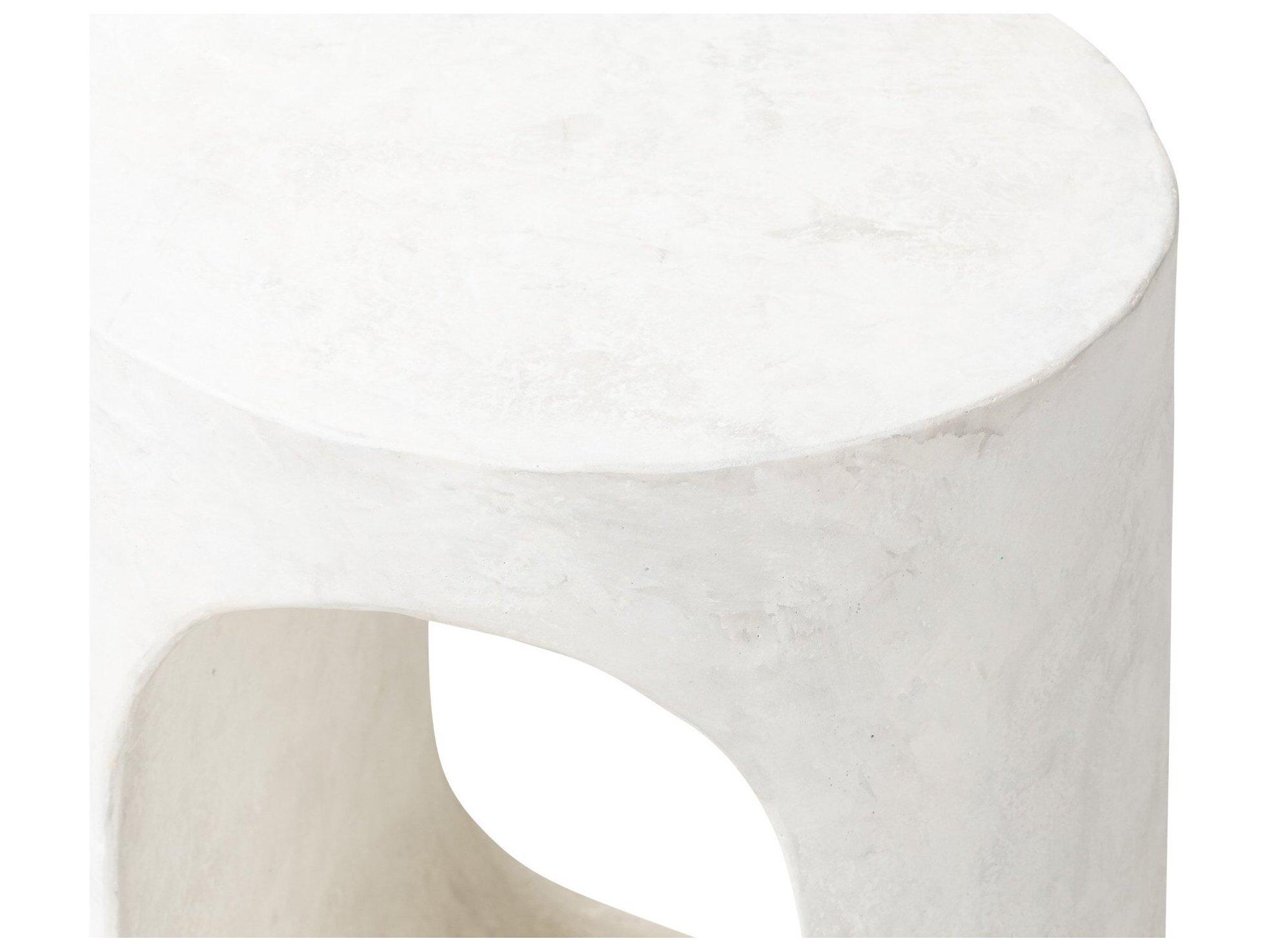 Four Hands Outdoor Chandler Textured Lunar  Concrete Round End Table