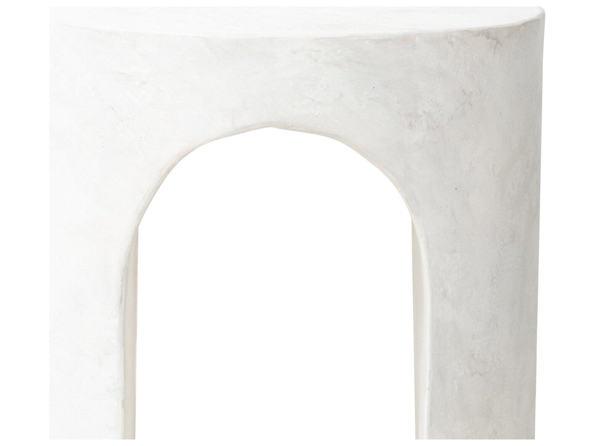 Four Hands Outdoor Chandler Textured Lunar  Concrete Round End Table