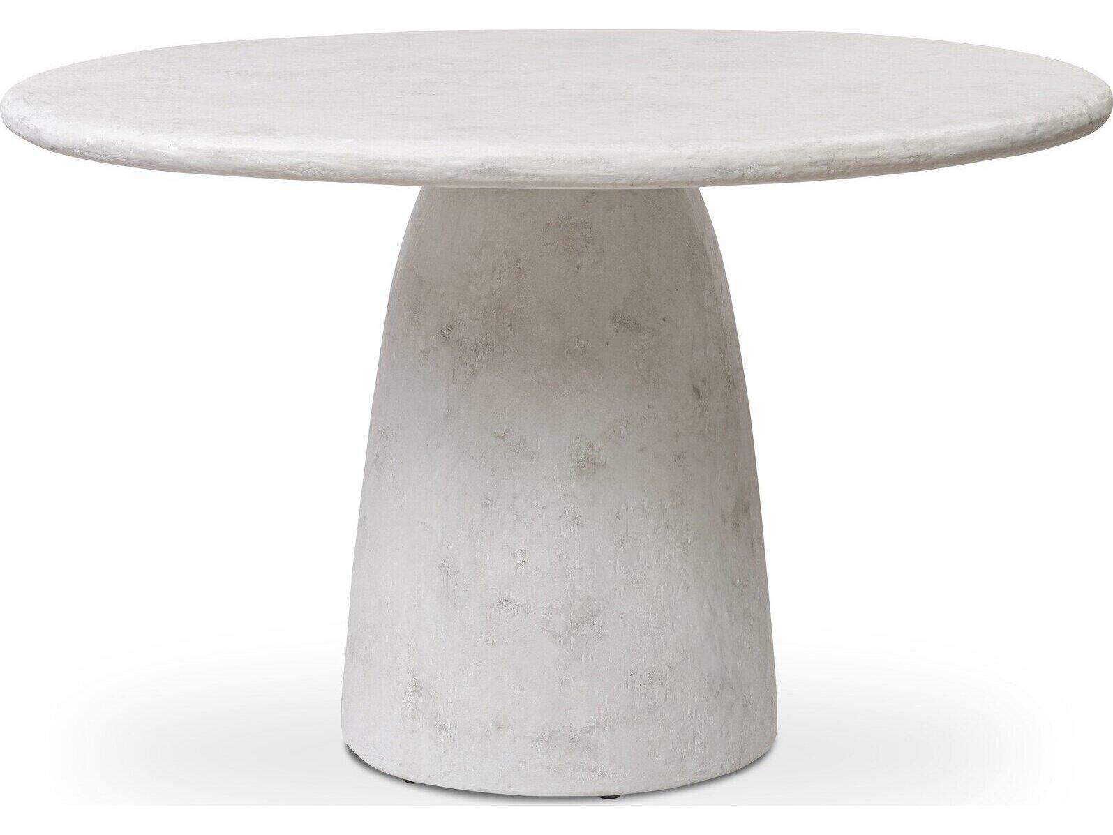 Four Hands Outdoor Chandler Textured Lunar Concrete Round Dining Table