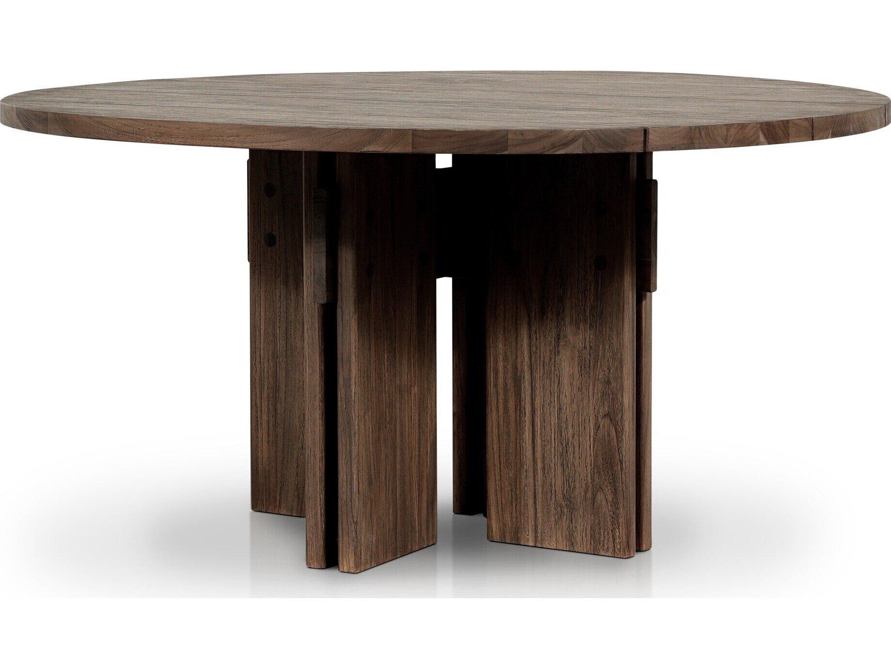 Four Hands Outdoor Duvall Railay Teak 60" Round Dining Table