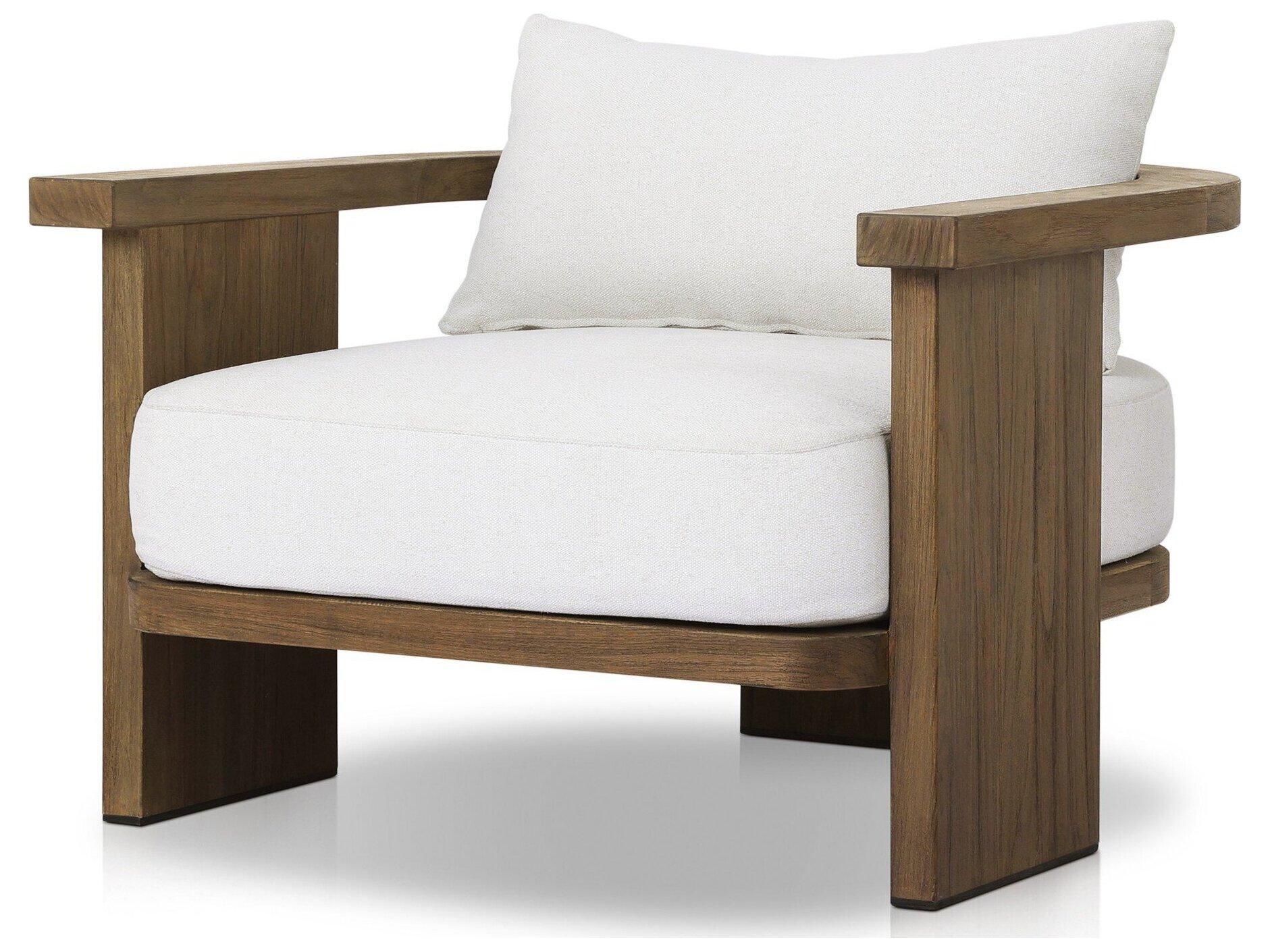 Four Hands Outdoor Solano Tahana Teak Cushion Lounge Chair