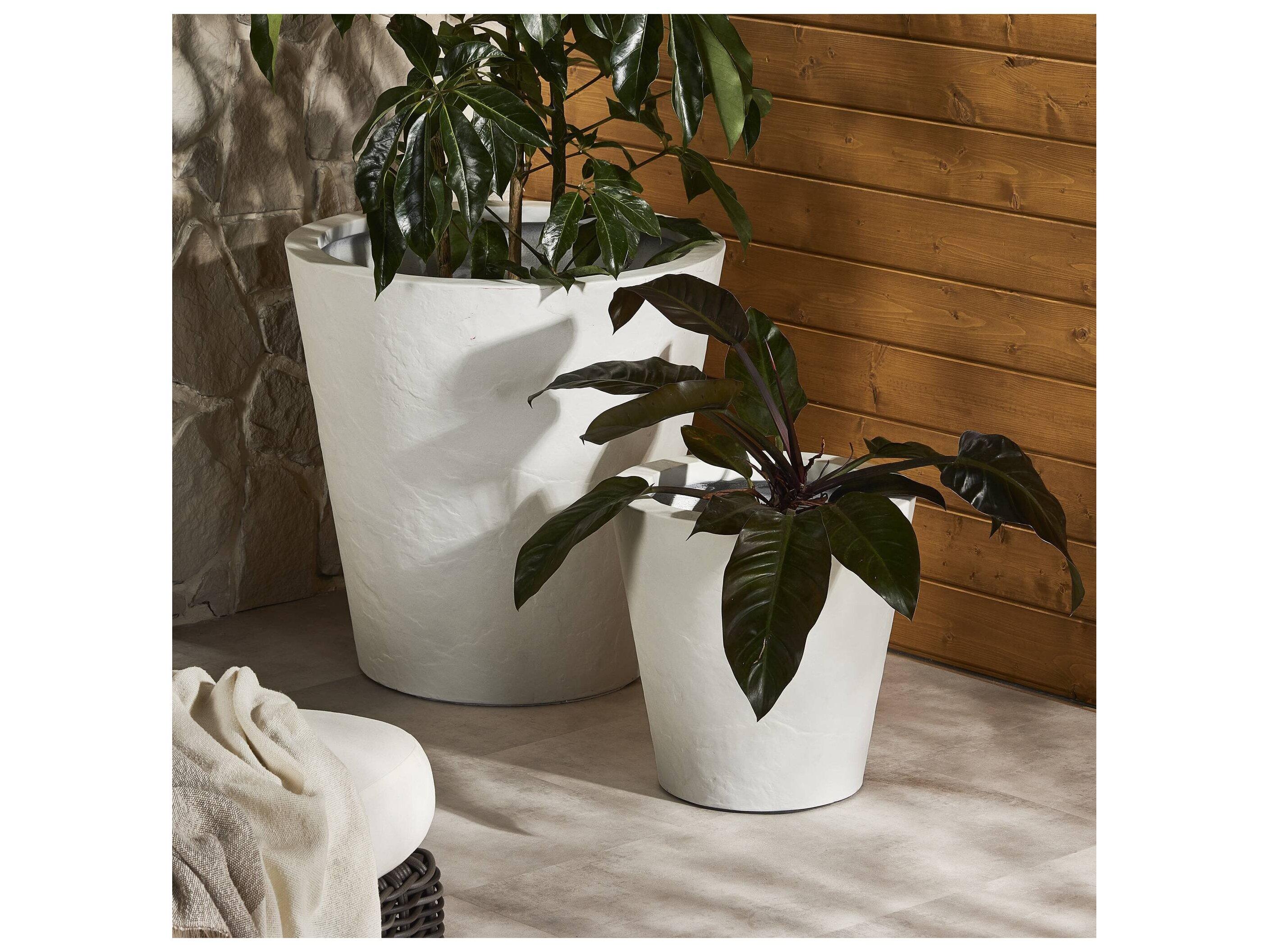 Four Hands Outdoor Thayer White Concrete Planter
